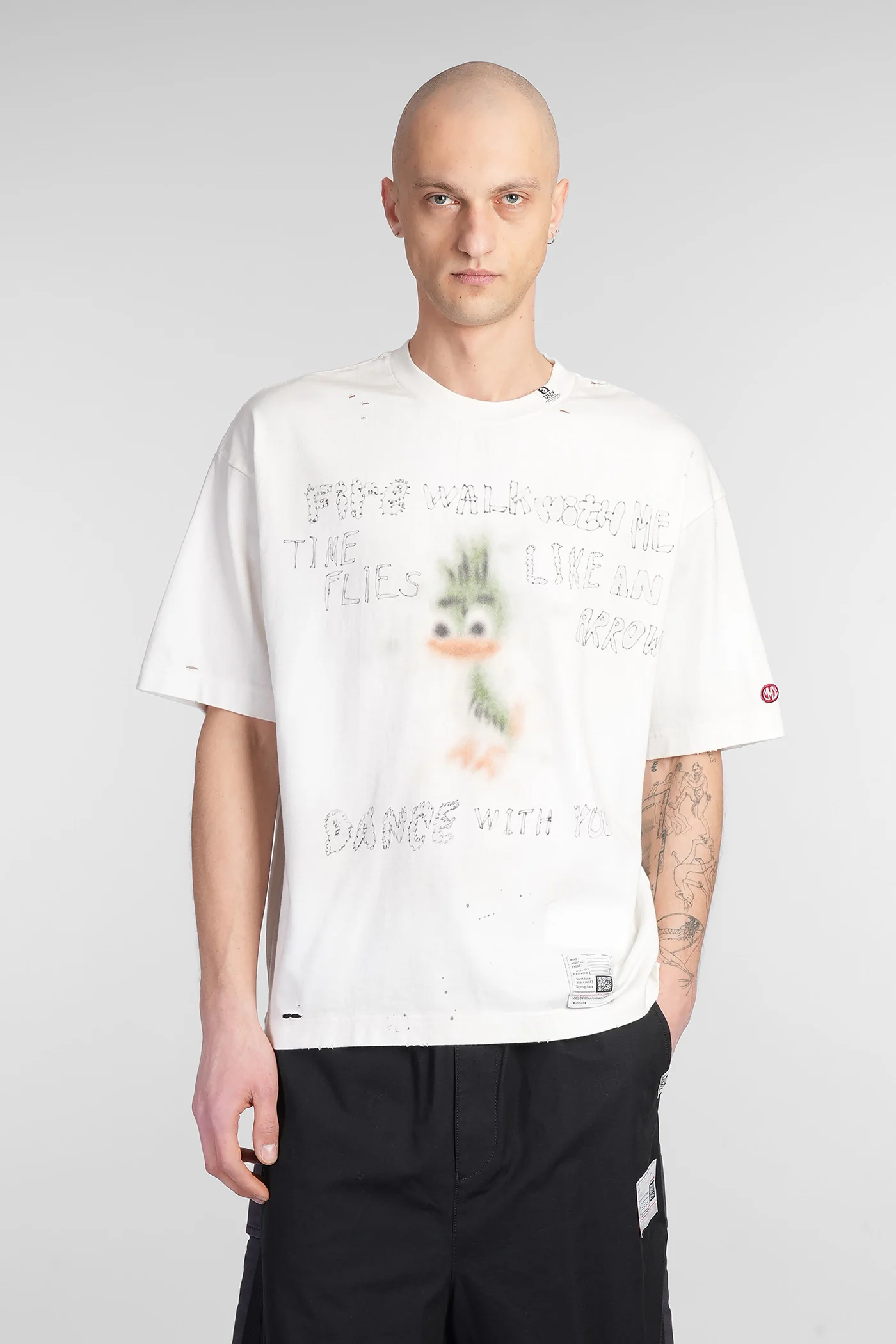 T-Shirt in white cotton