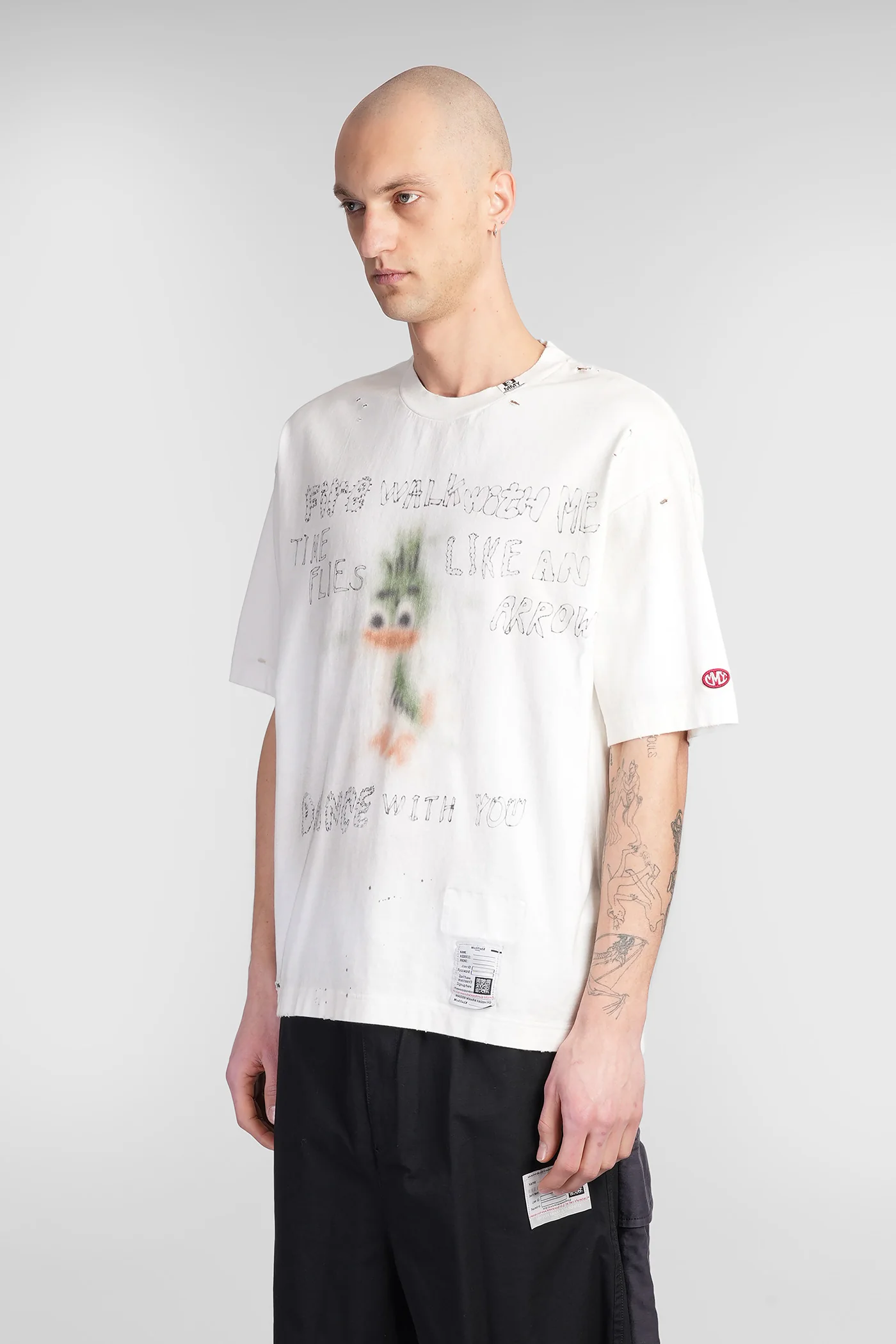 T-Shirt in white cotton - Image 4
