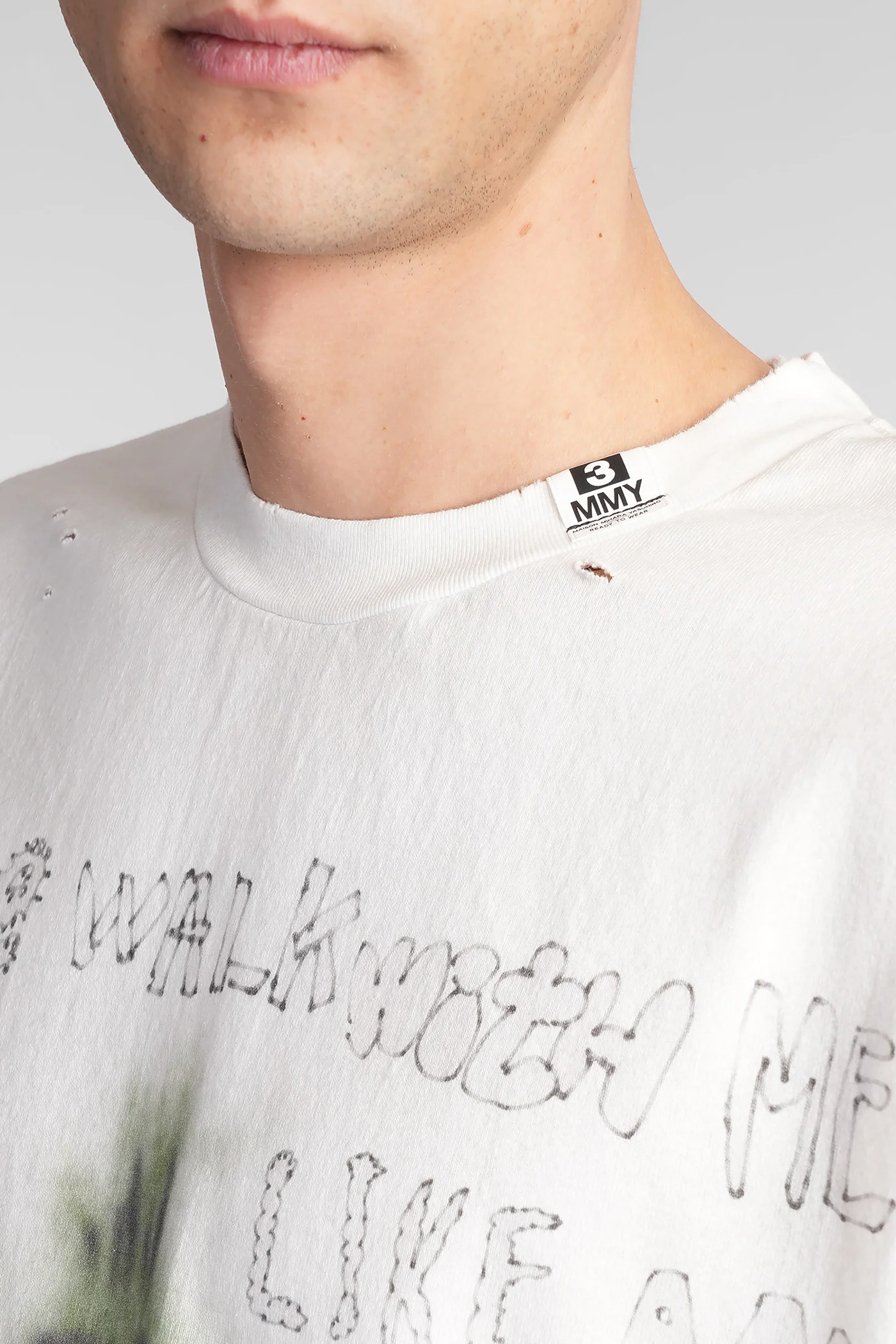T-Shirt in white cotton - Image 5
