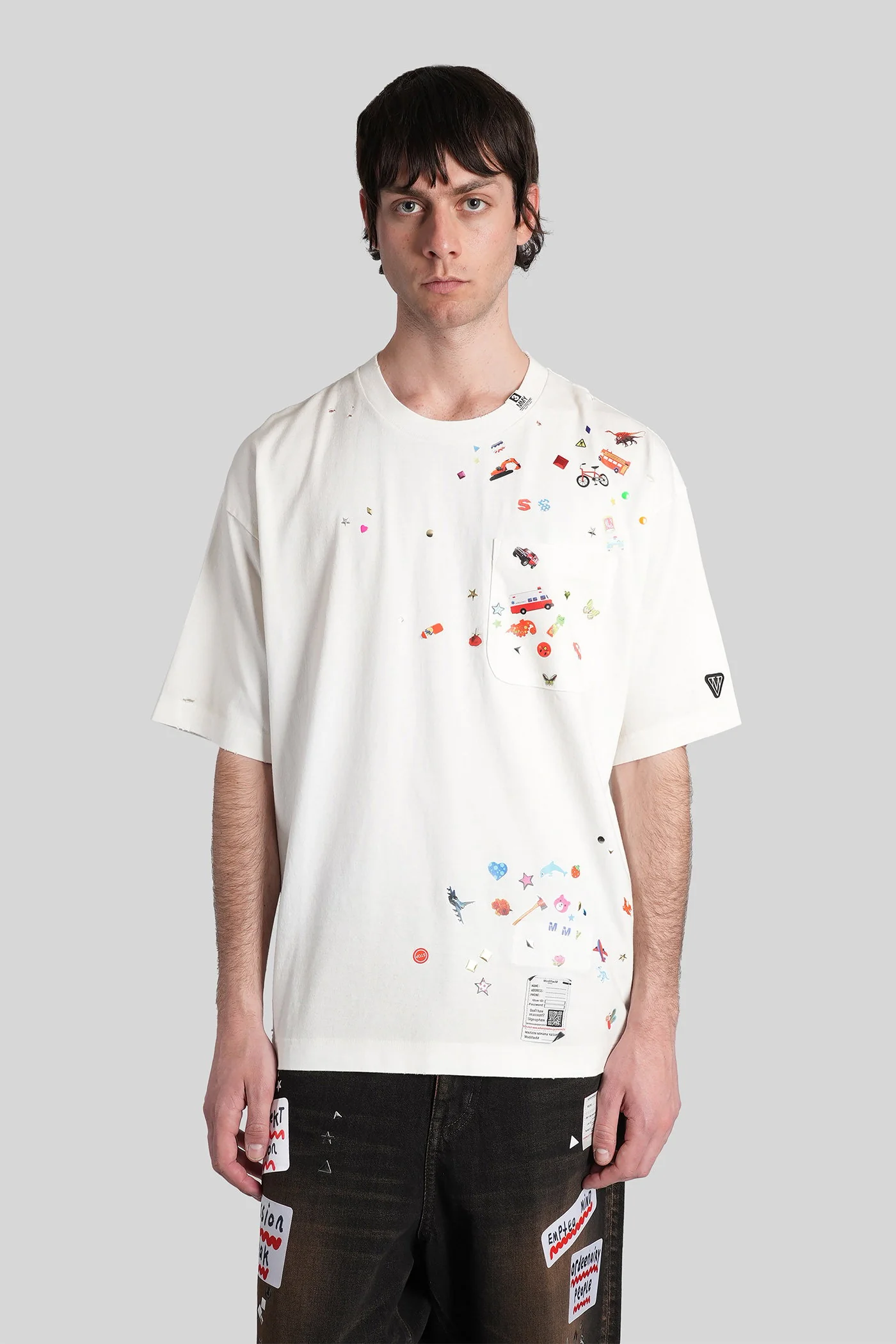 T-Shirt in white cotton
