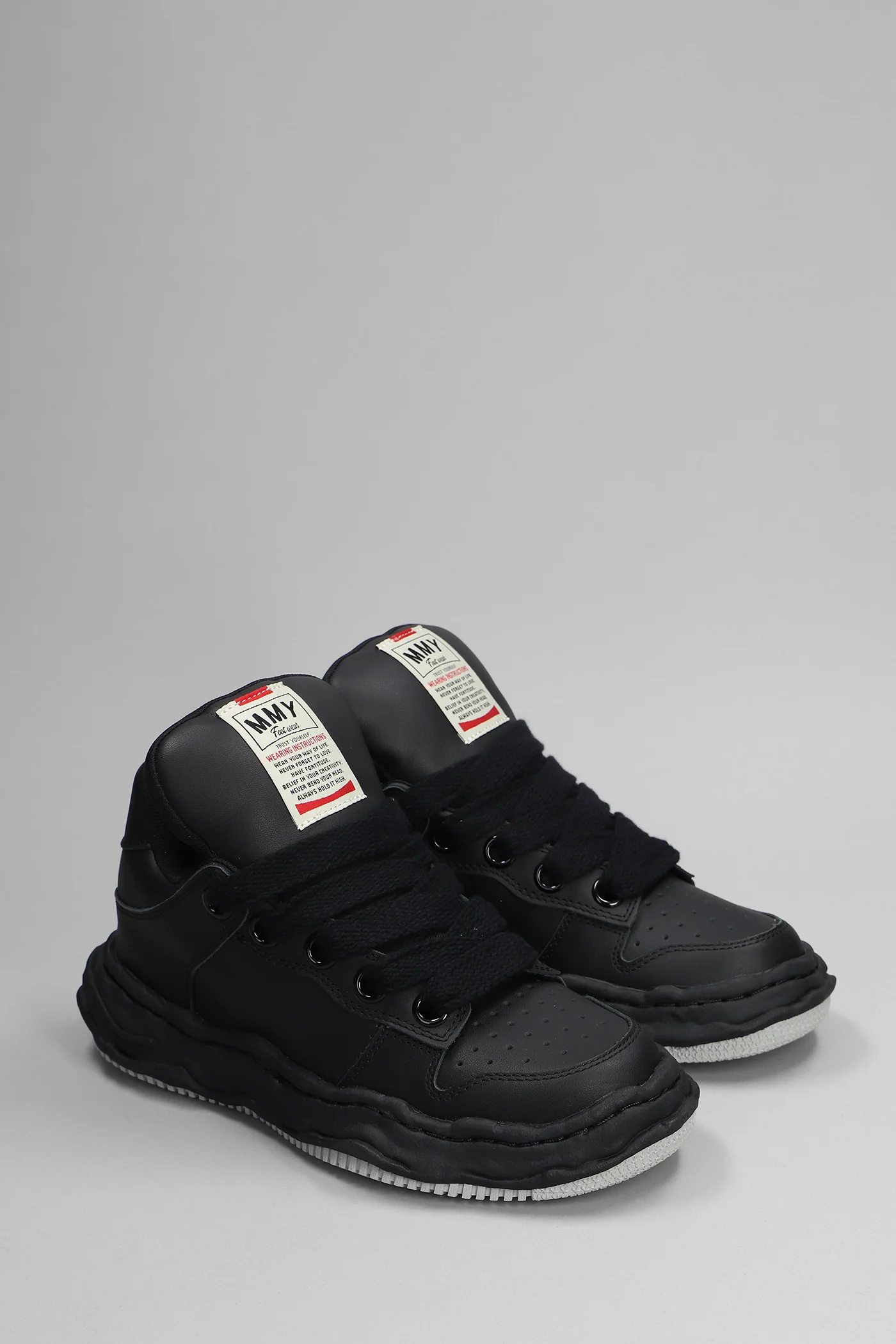 Wayne Sneakers in black leather - Image 2