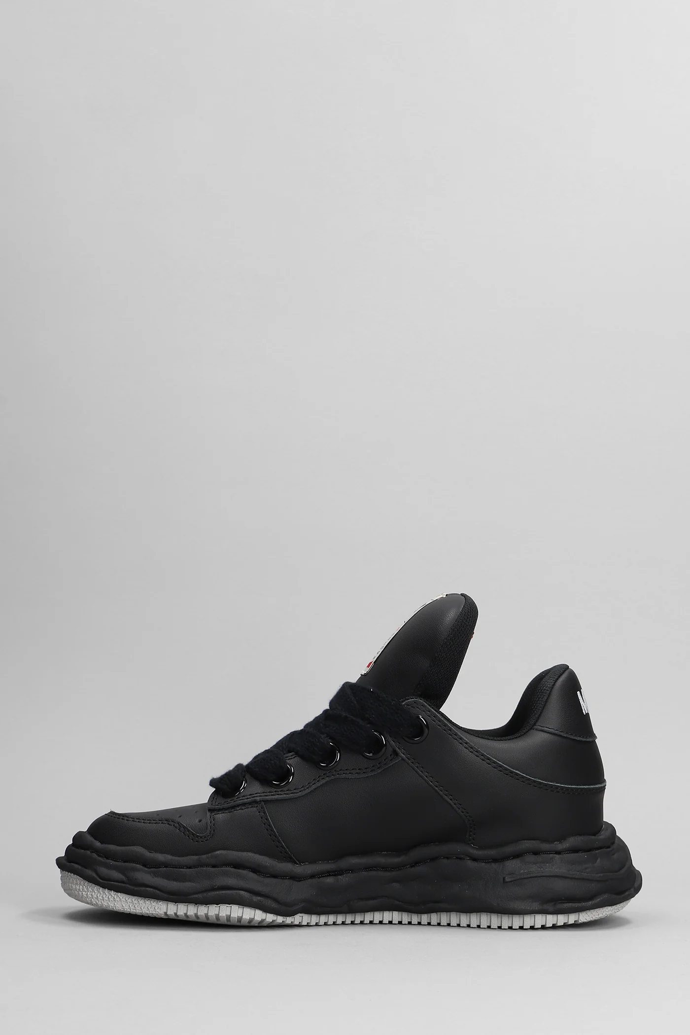 Wayne Sneakers in black leather - Image 3