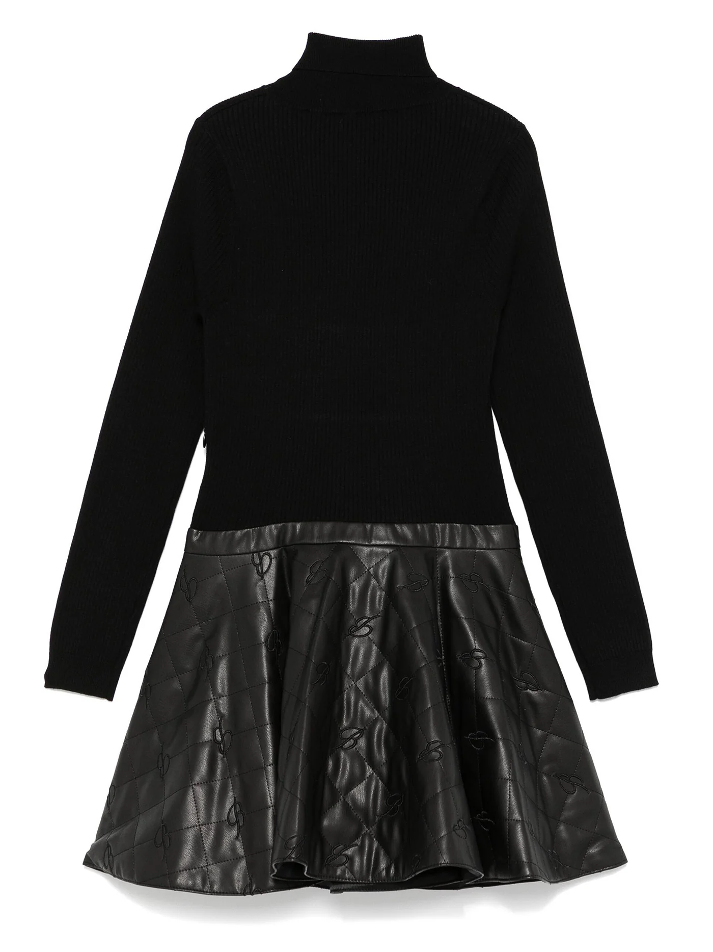 Dress woman in black viscose - Image 2