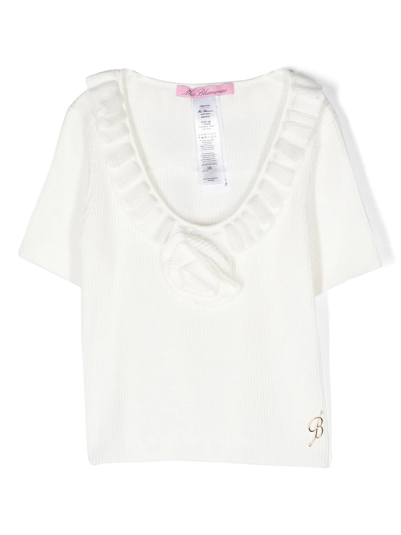 Knitwear in white viscose