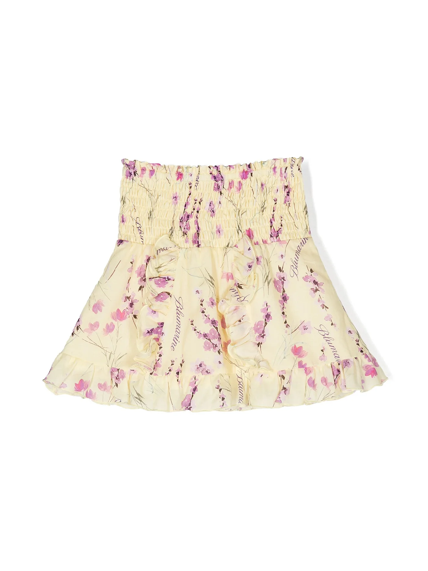 Skirt in yellow cotton - Image 2