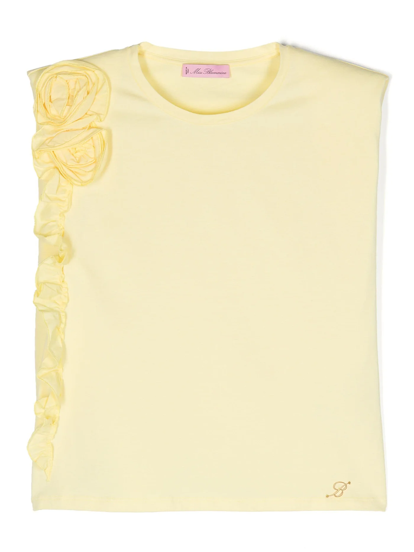 T-Shirt in yellow cotton