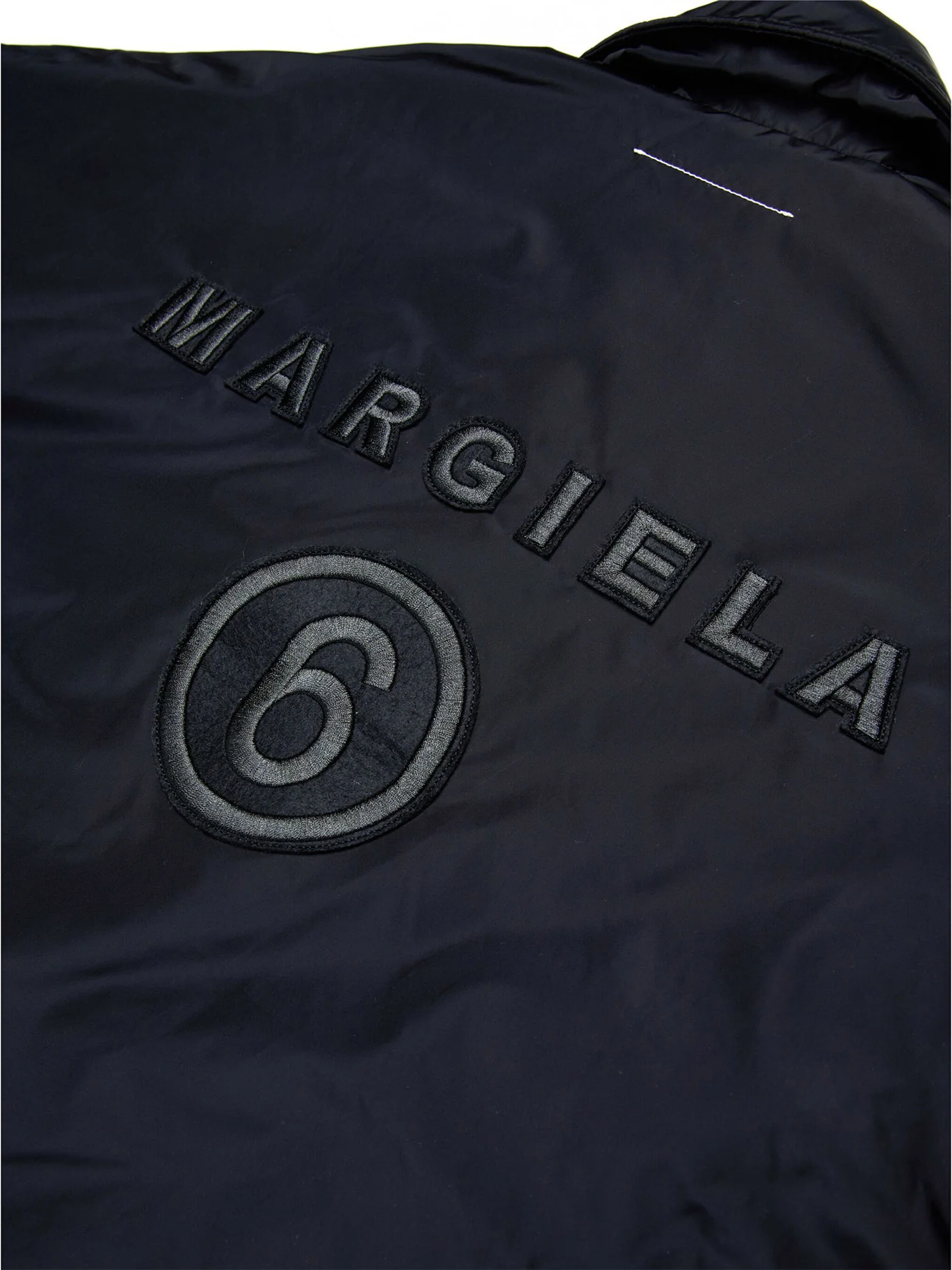 Coat in black polyamide - Image 4