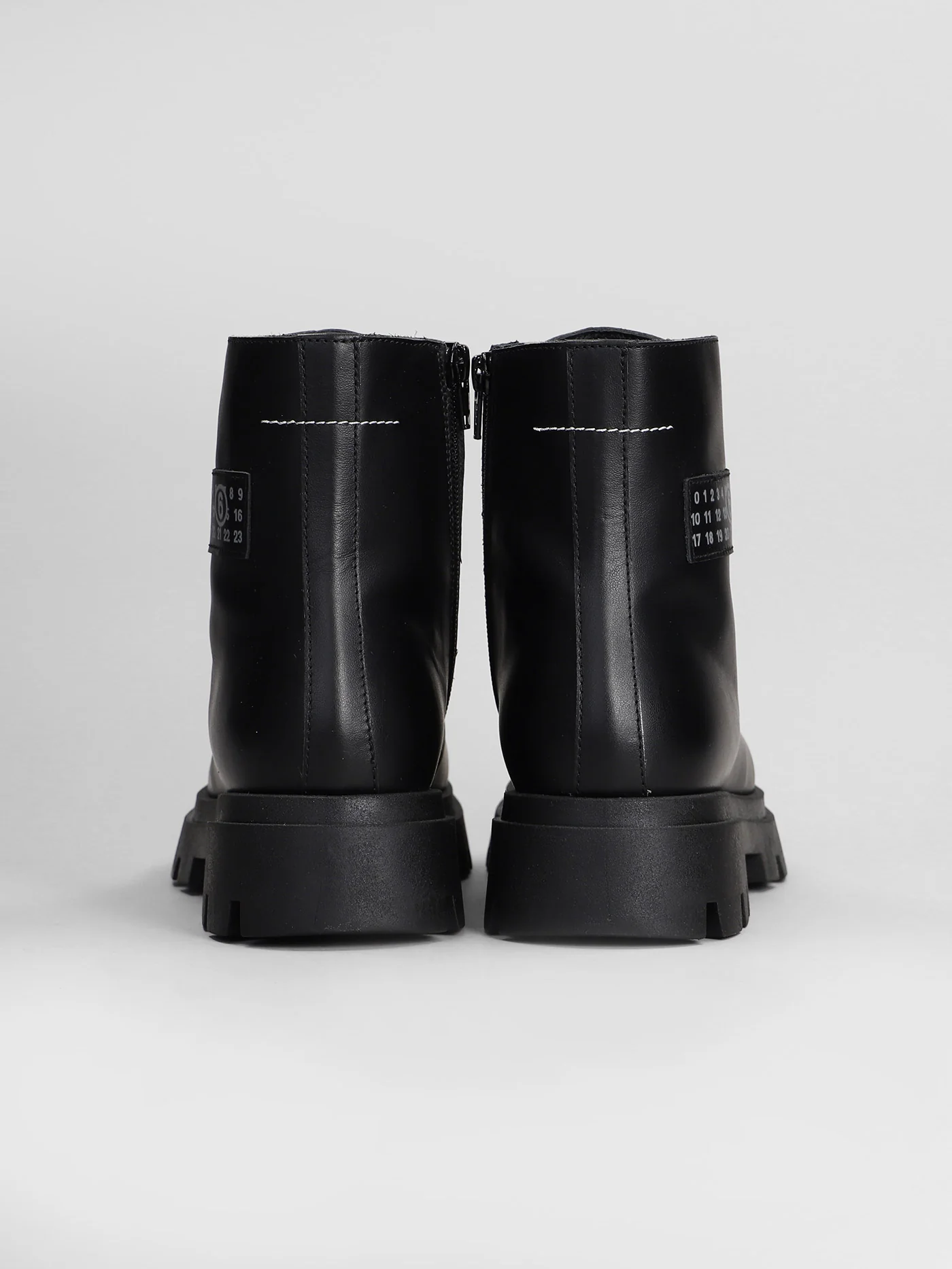 Combat boots in black leather - Image 4