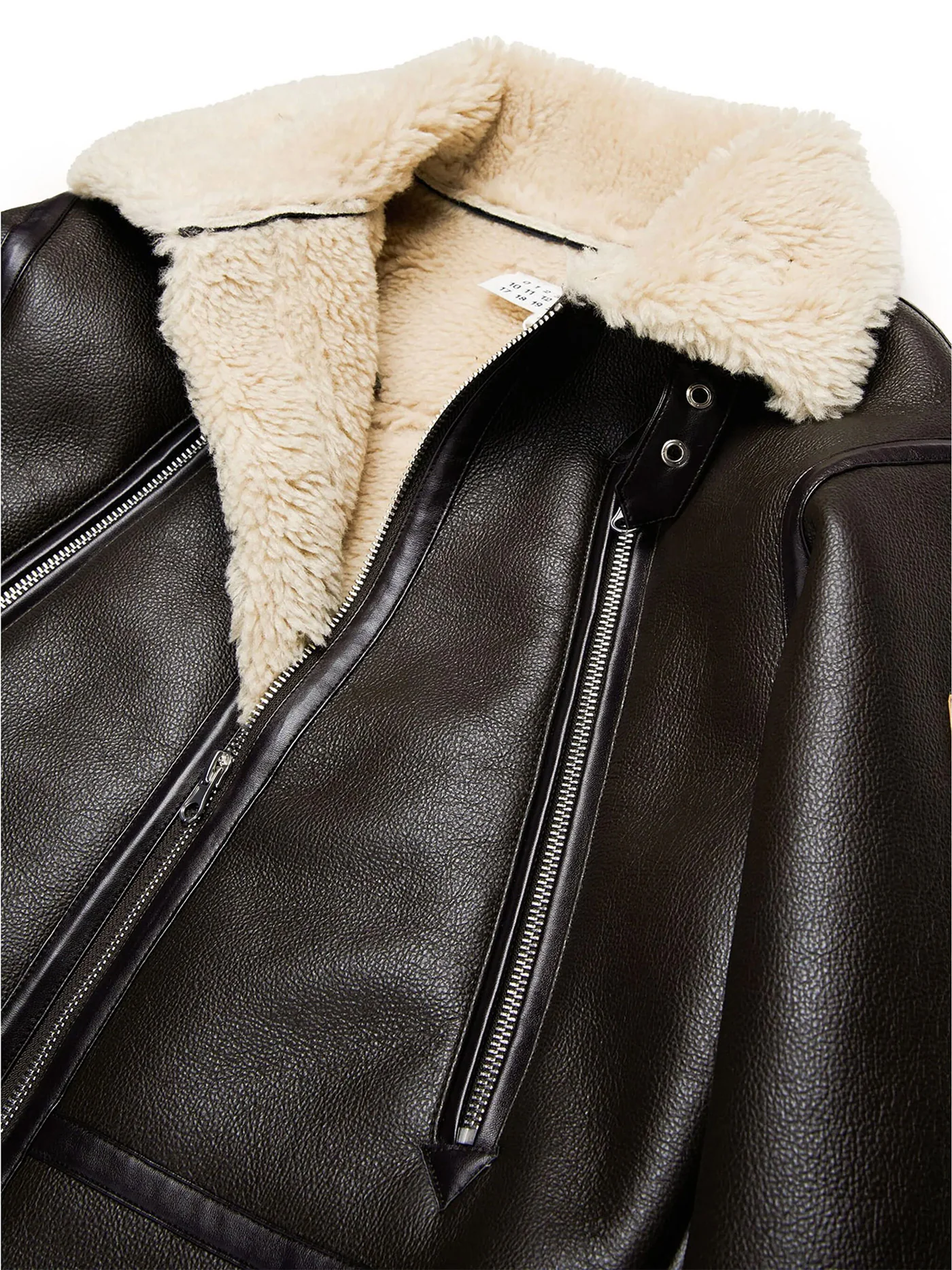 Shearling in brown polyester - Image 3