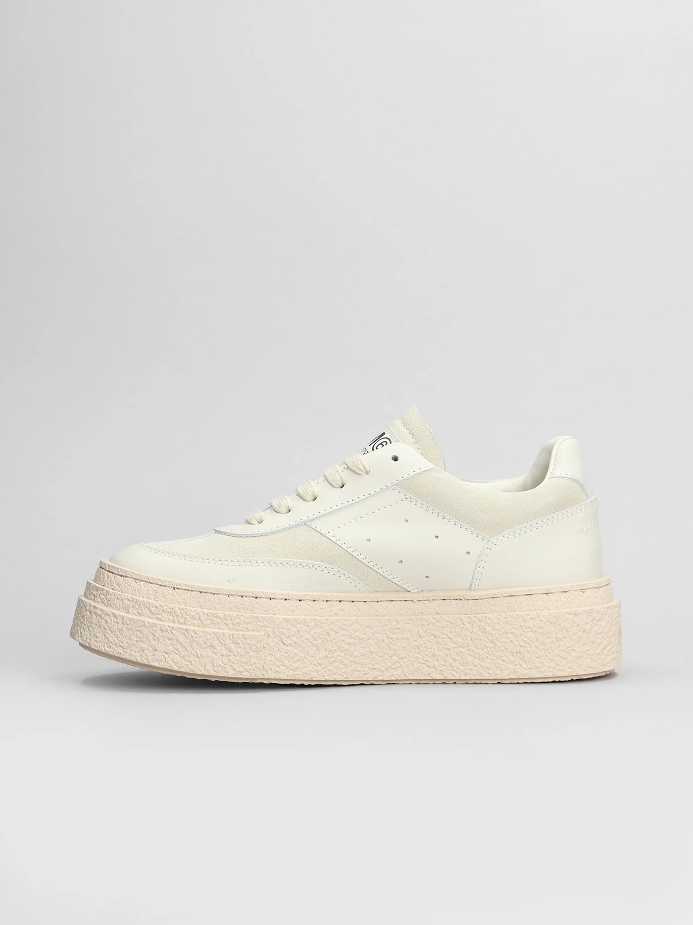Sneakers in beige suede and leather - Image 2