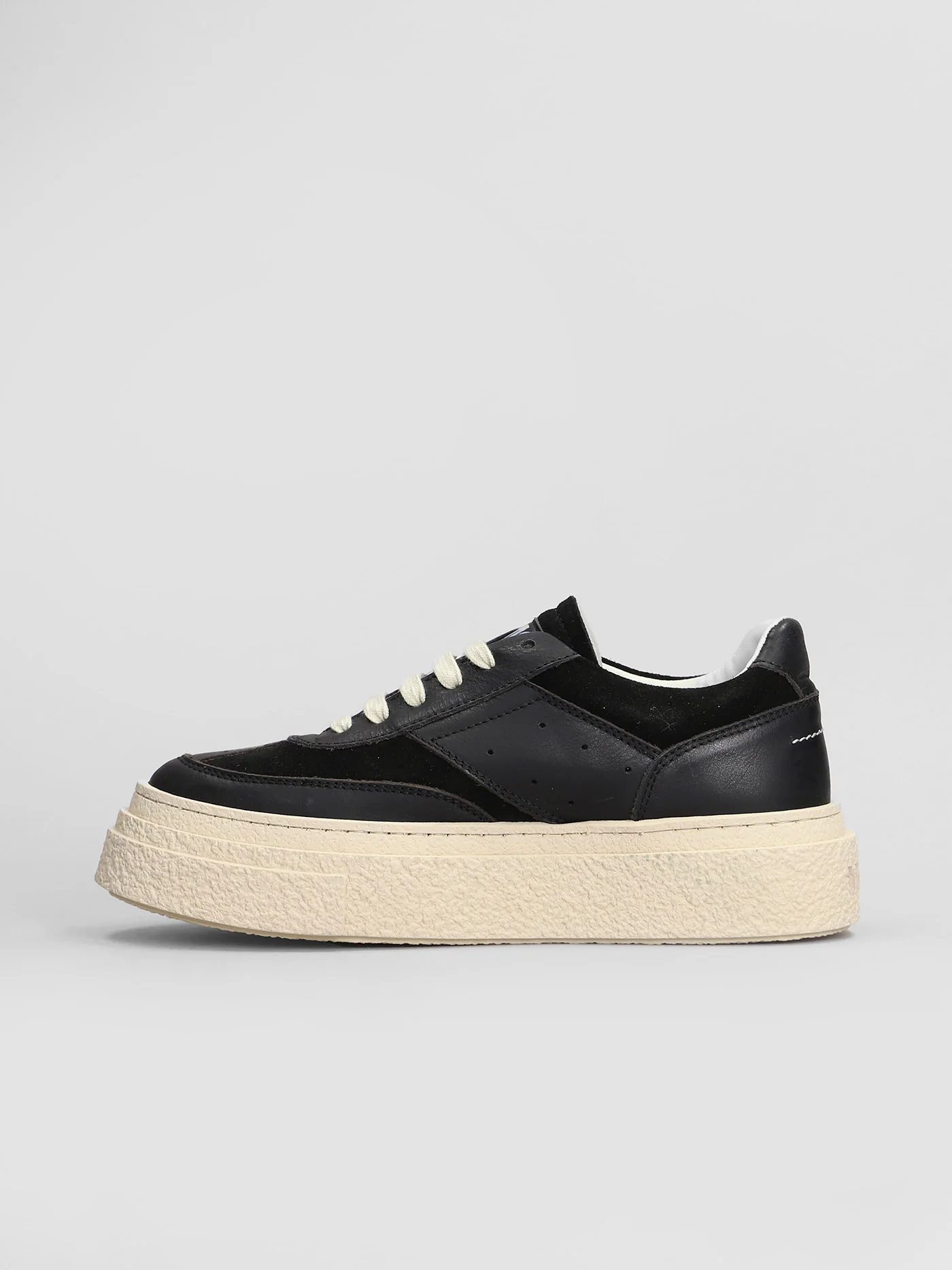 Sneakers in black suede and leather - Image 3