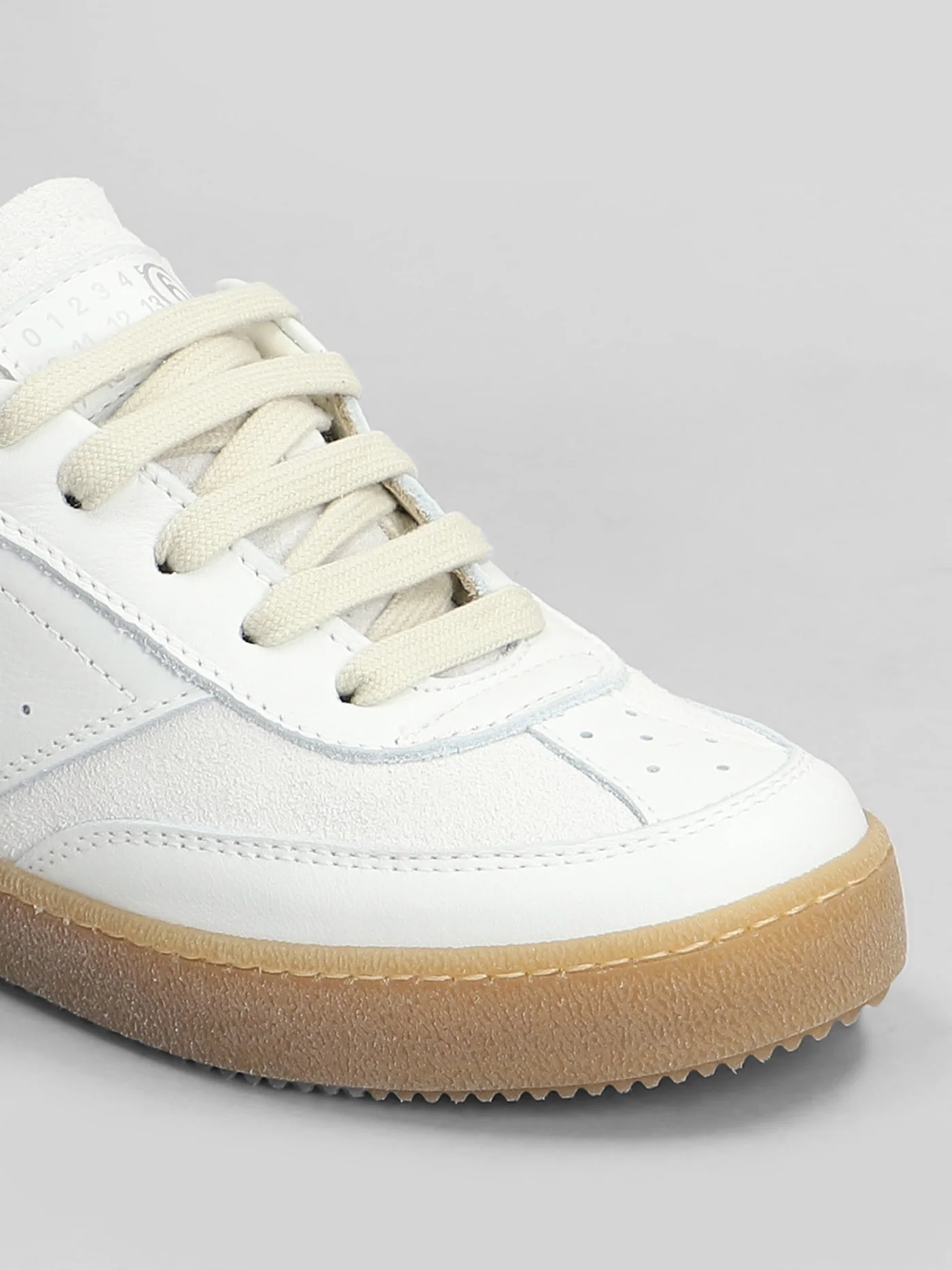 Sneakers in white suede and leather - Image 5