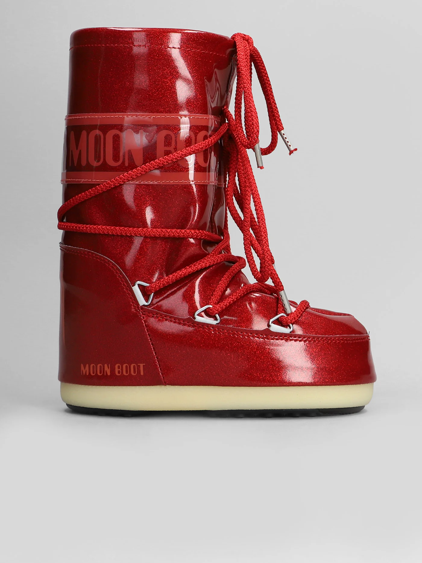 Mb icon jr glitter low heels Ankle boots in red nylon
