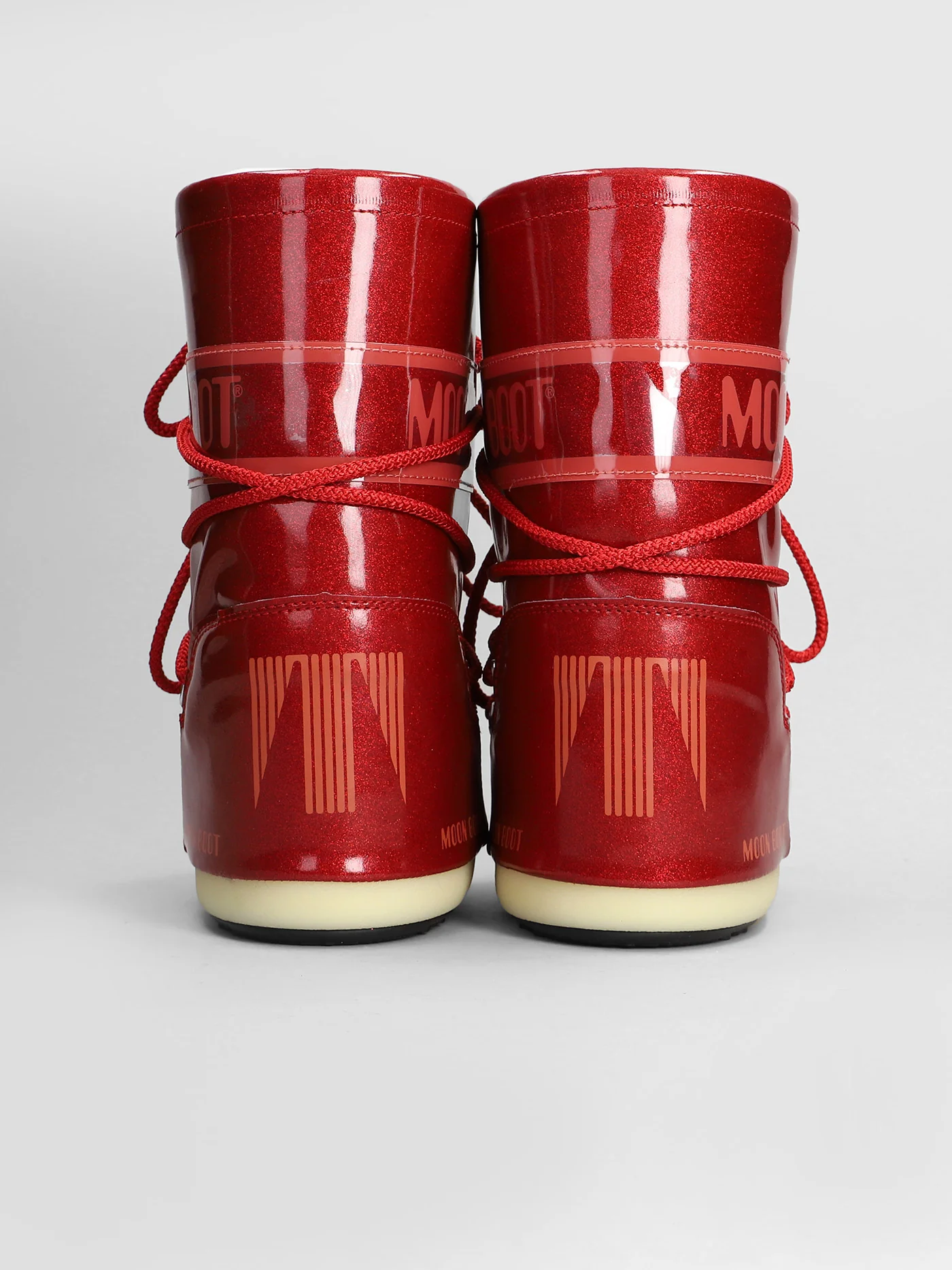 Mb icon jr glitter low heels Ankle boots in red nylon - Image 4