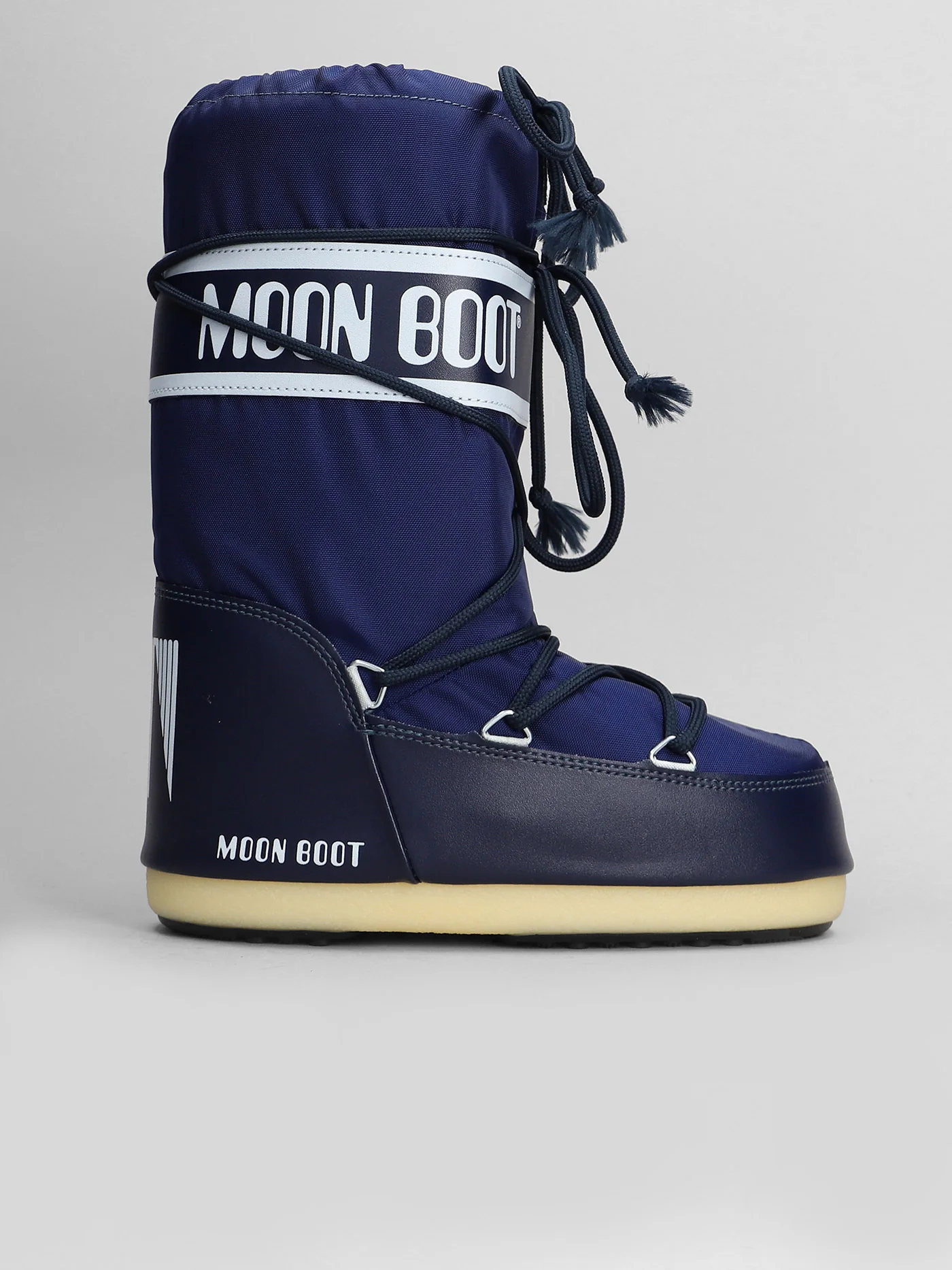 Mb icon nylon low heels Ankle boots in blue nylon