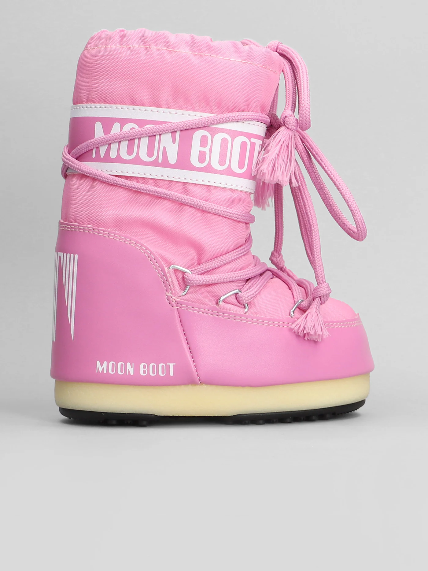 Mb icon nylon low heels Ankle boots in rose-pink nylon