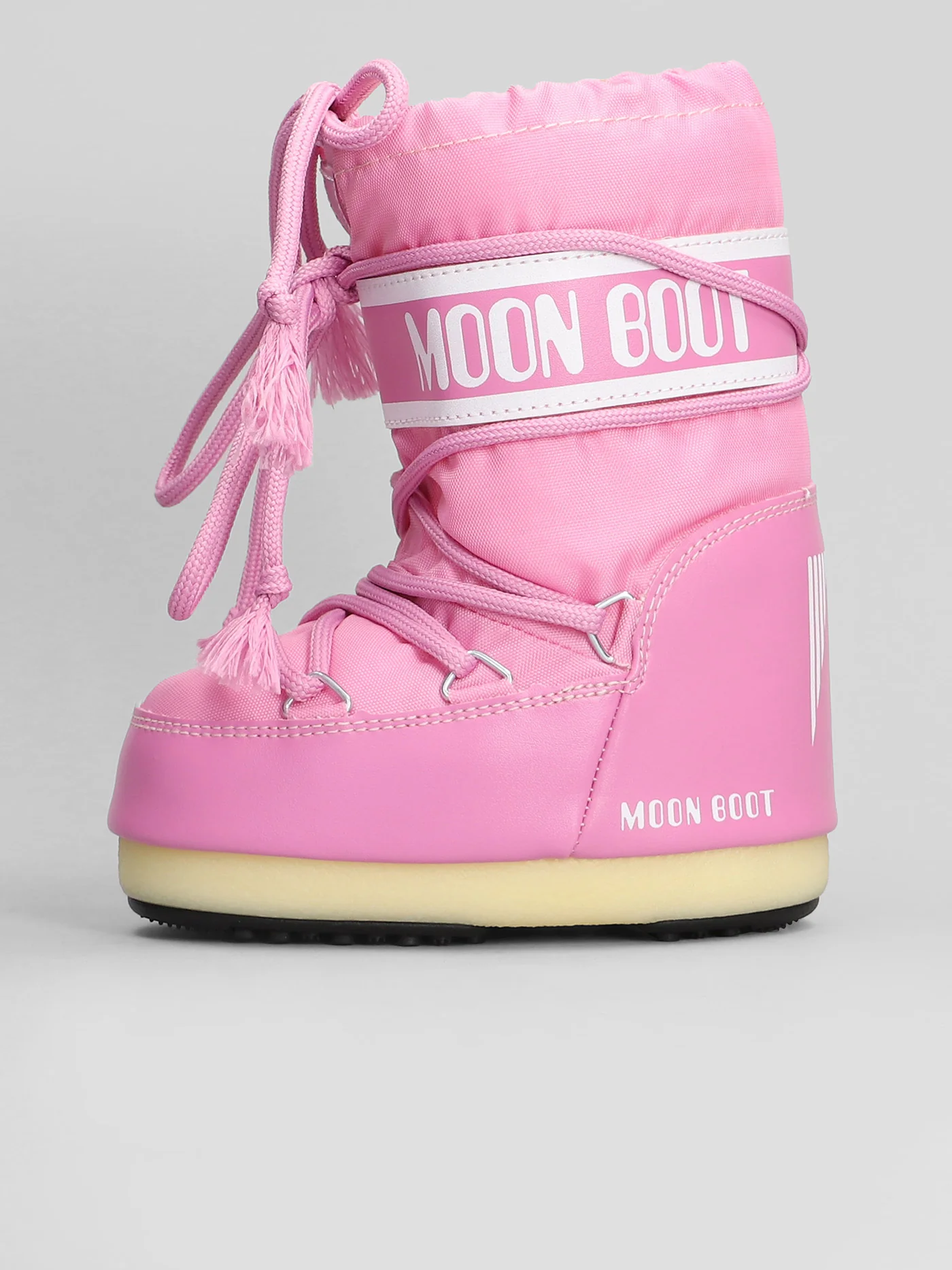 Mb icon nylon low heels Ankle boots in rose-pink nylon - Image 3
