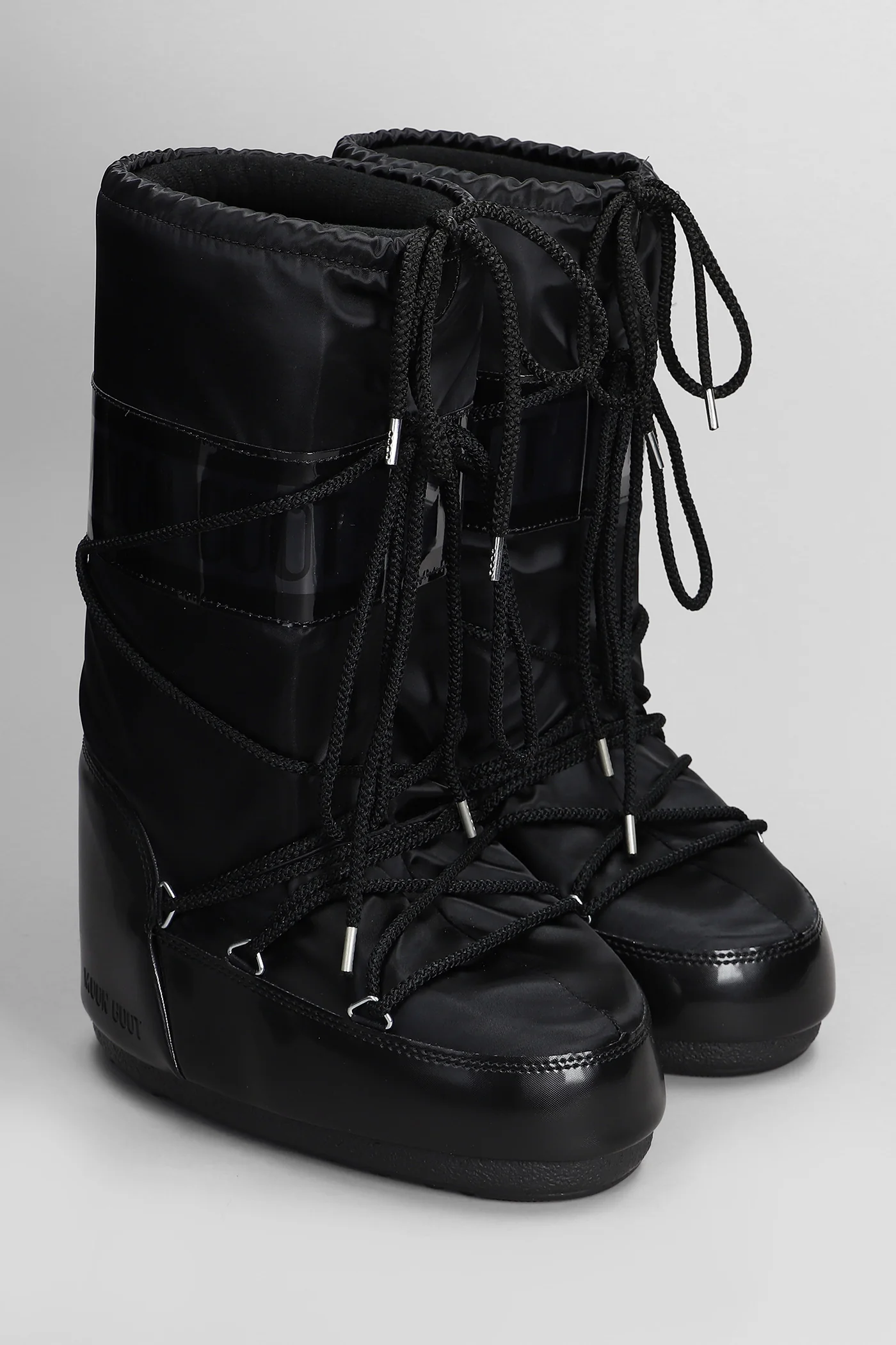 Mb icon glance low heels boots in black nylon - Image 2