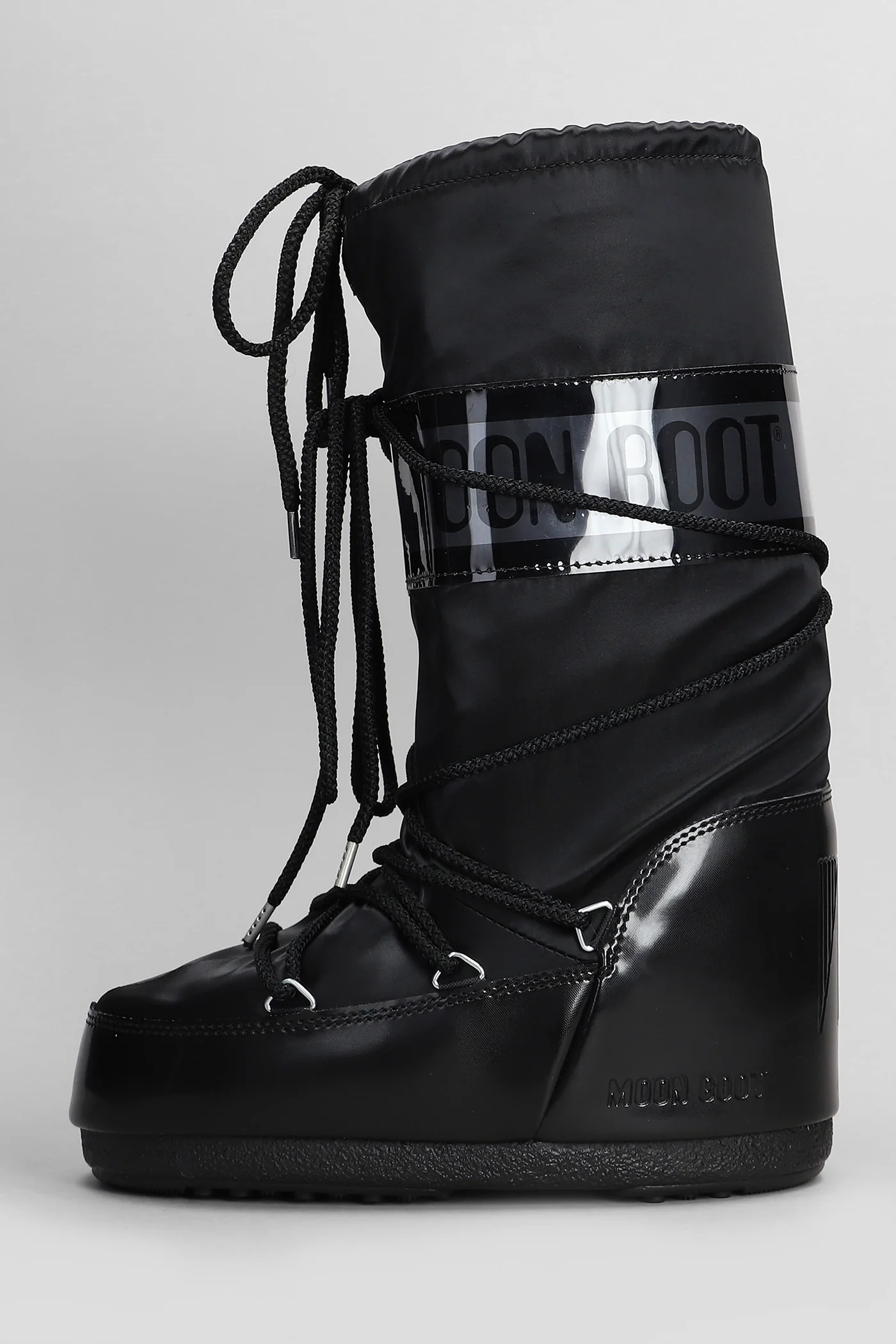 Mb icon glance low heels boots in black nylon - Image 3