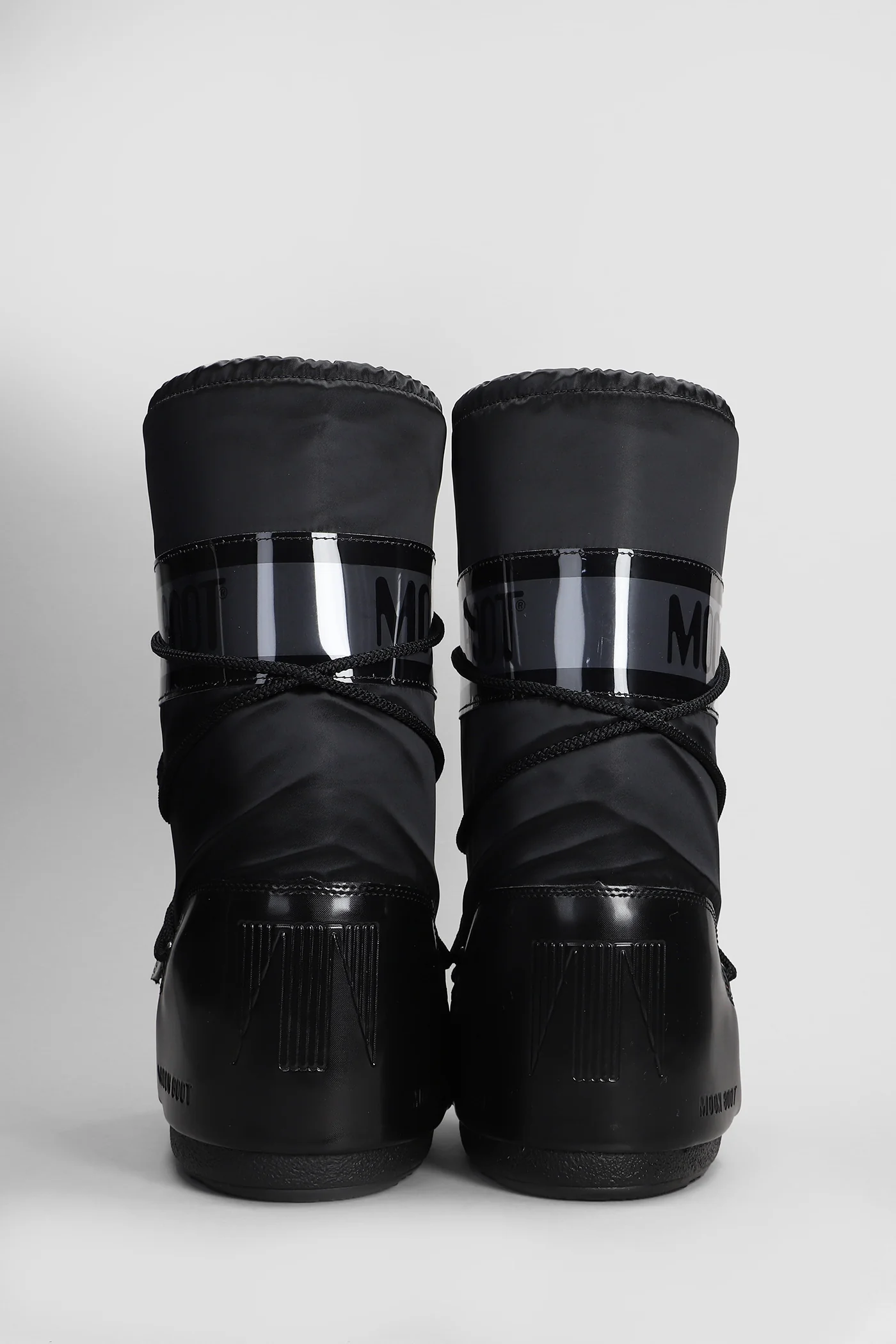Mb icon glance low heels boots in black nylon - Image 4