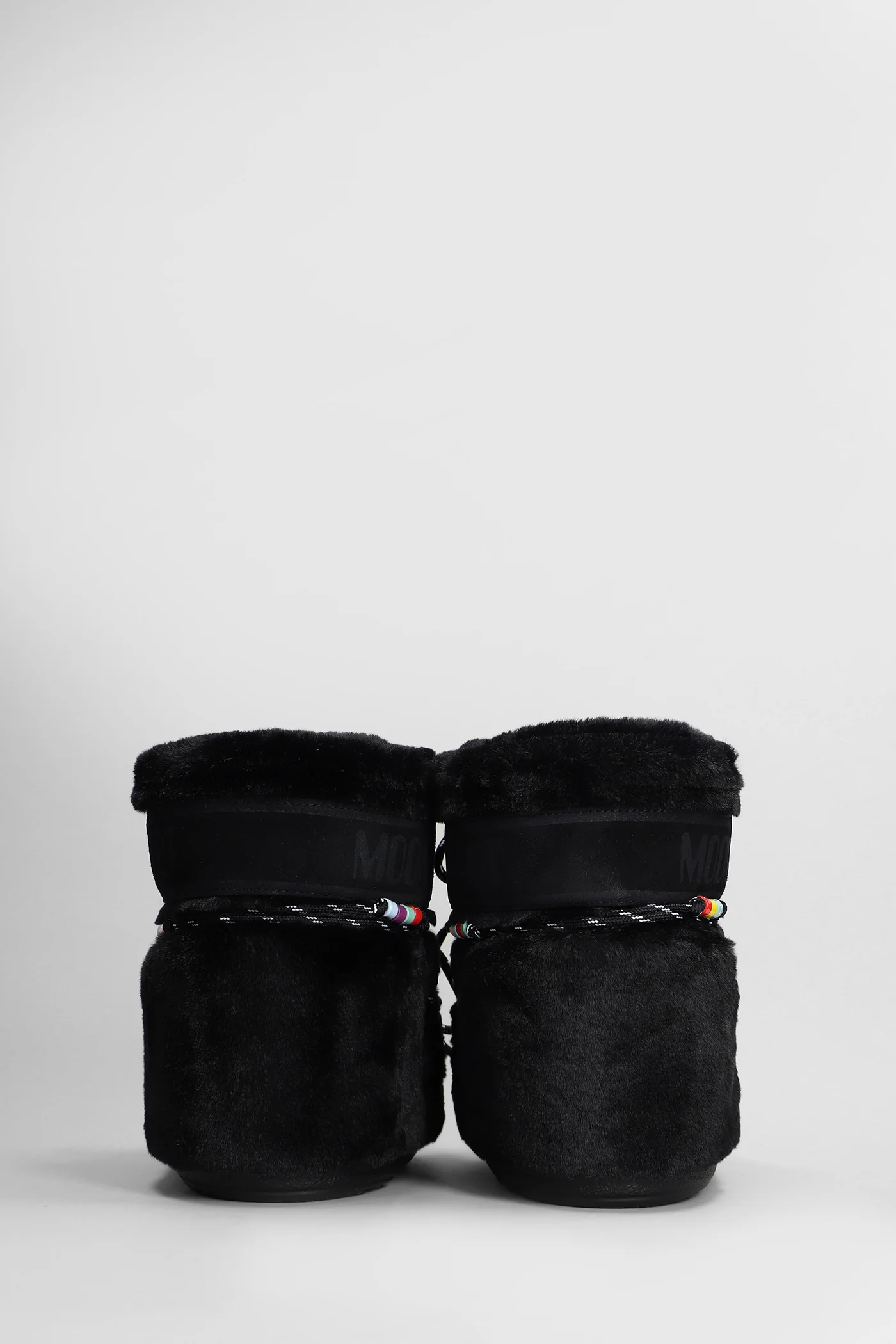 Mb icon low faux fur low heels Ankle boots in black eco-fur - Image 4