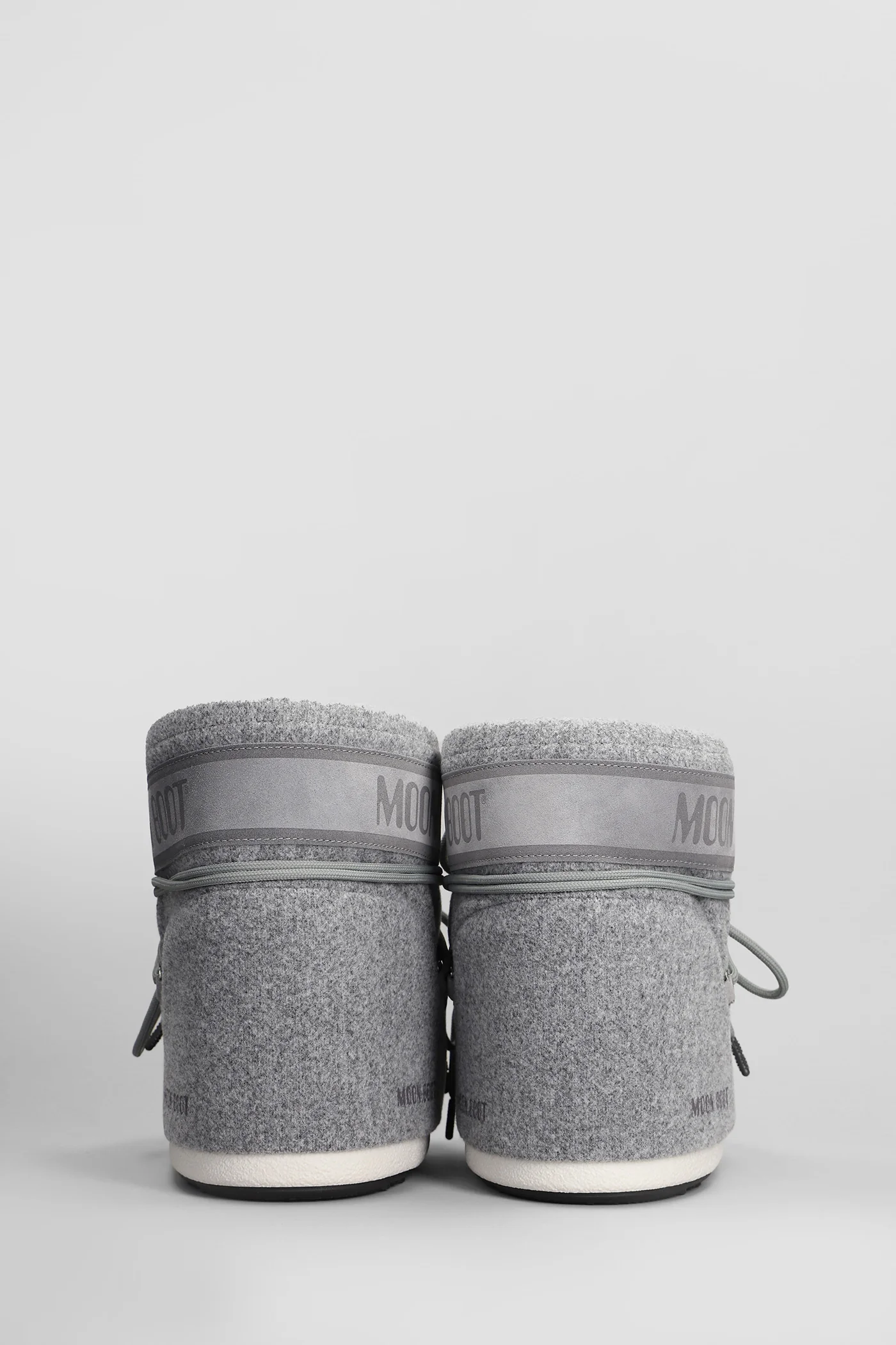Mb icon low felt low heels Ankle boots in grey polyester - Image 4