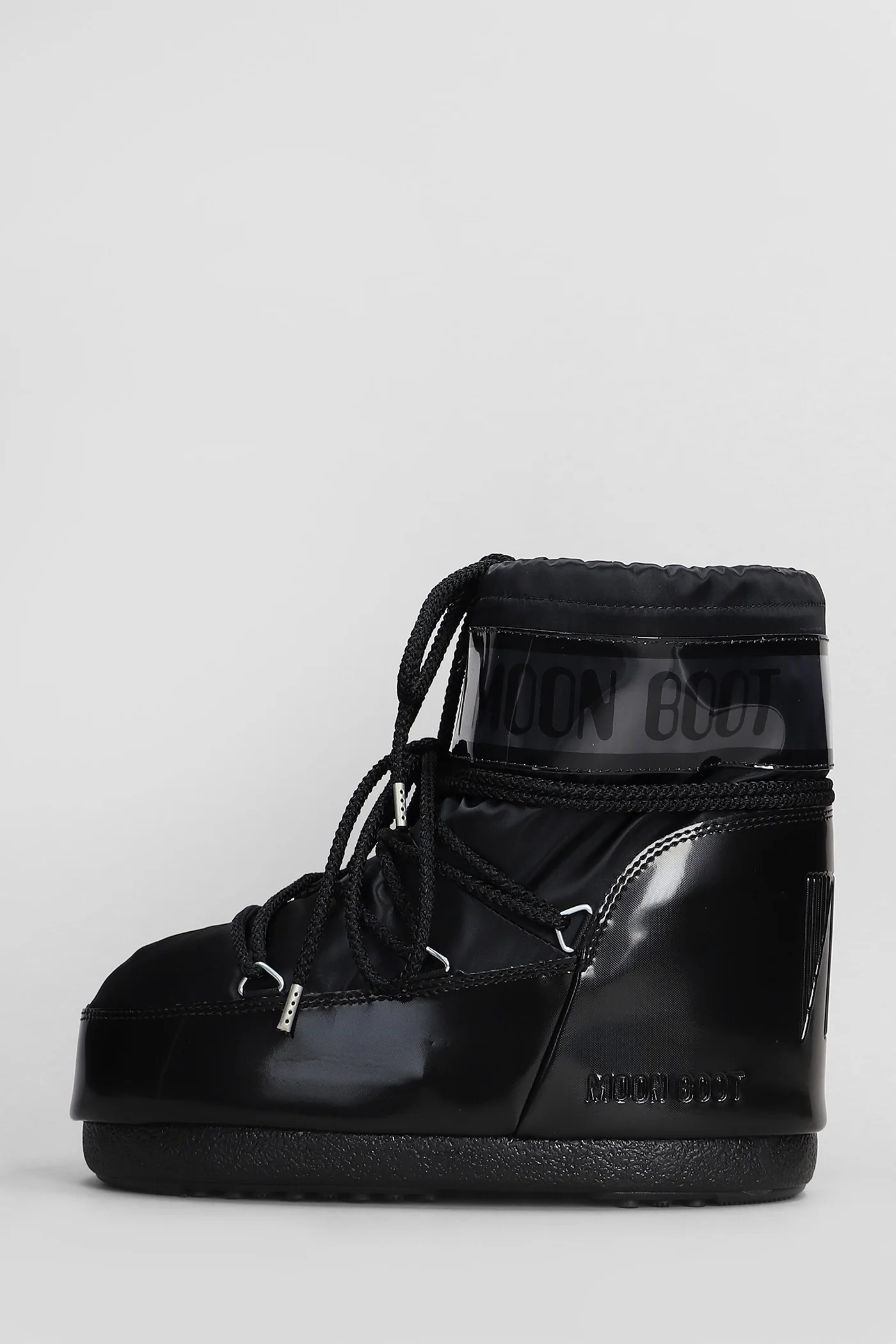 Mb icon low glance low heels Ankle boots in black nylon - Image 3