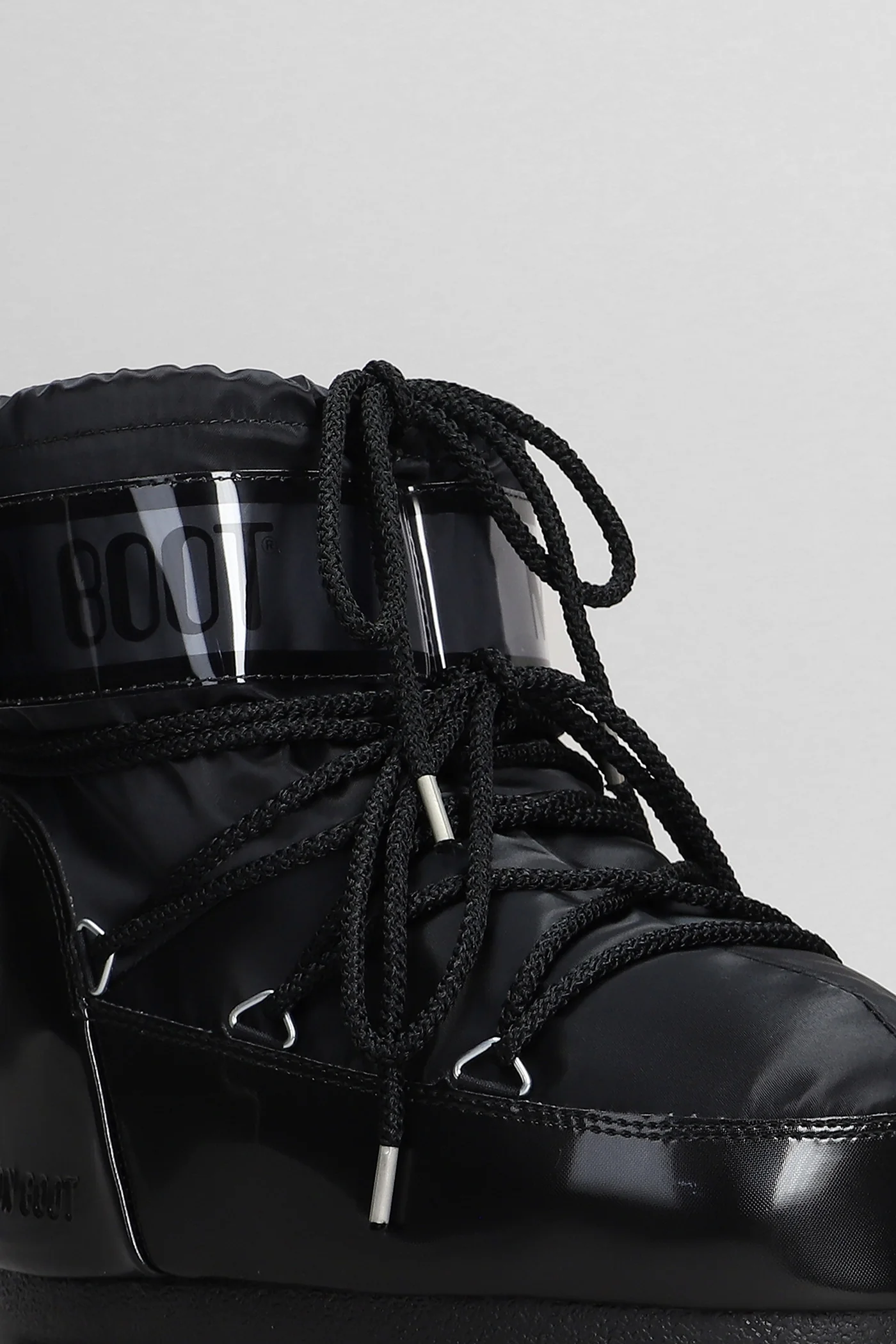 Mb icon low glance low heels Ankle boots in black nylon - Image 5