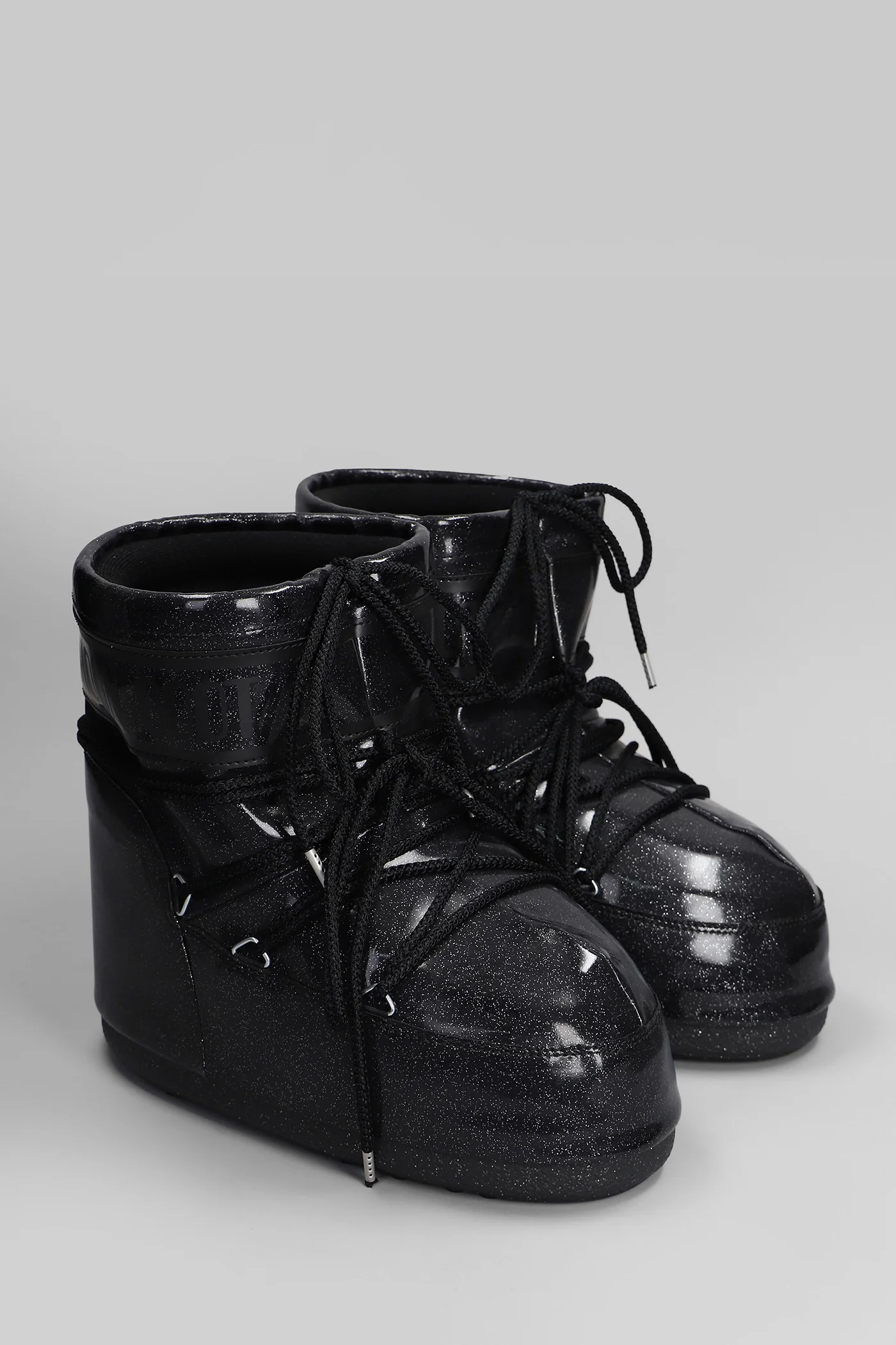 Mb icon low glitter low heels Ankle boots in black PVC - Image 2