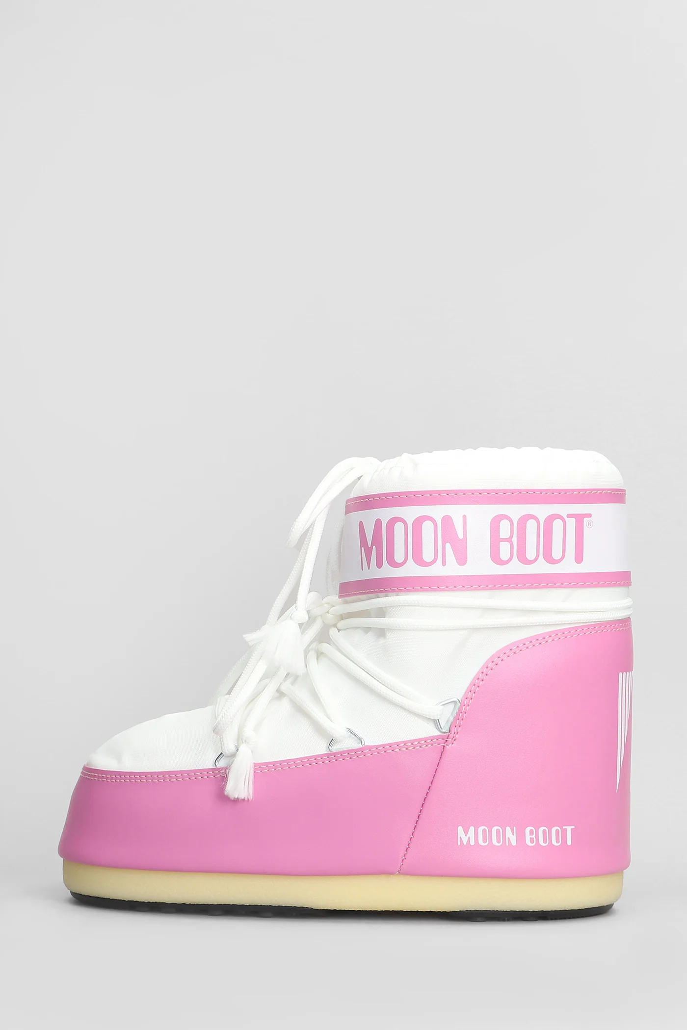 Mb icon low nylon low heels Ankle boots in rose-pink nylon - Image 3
