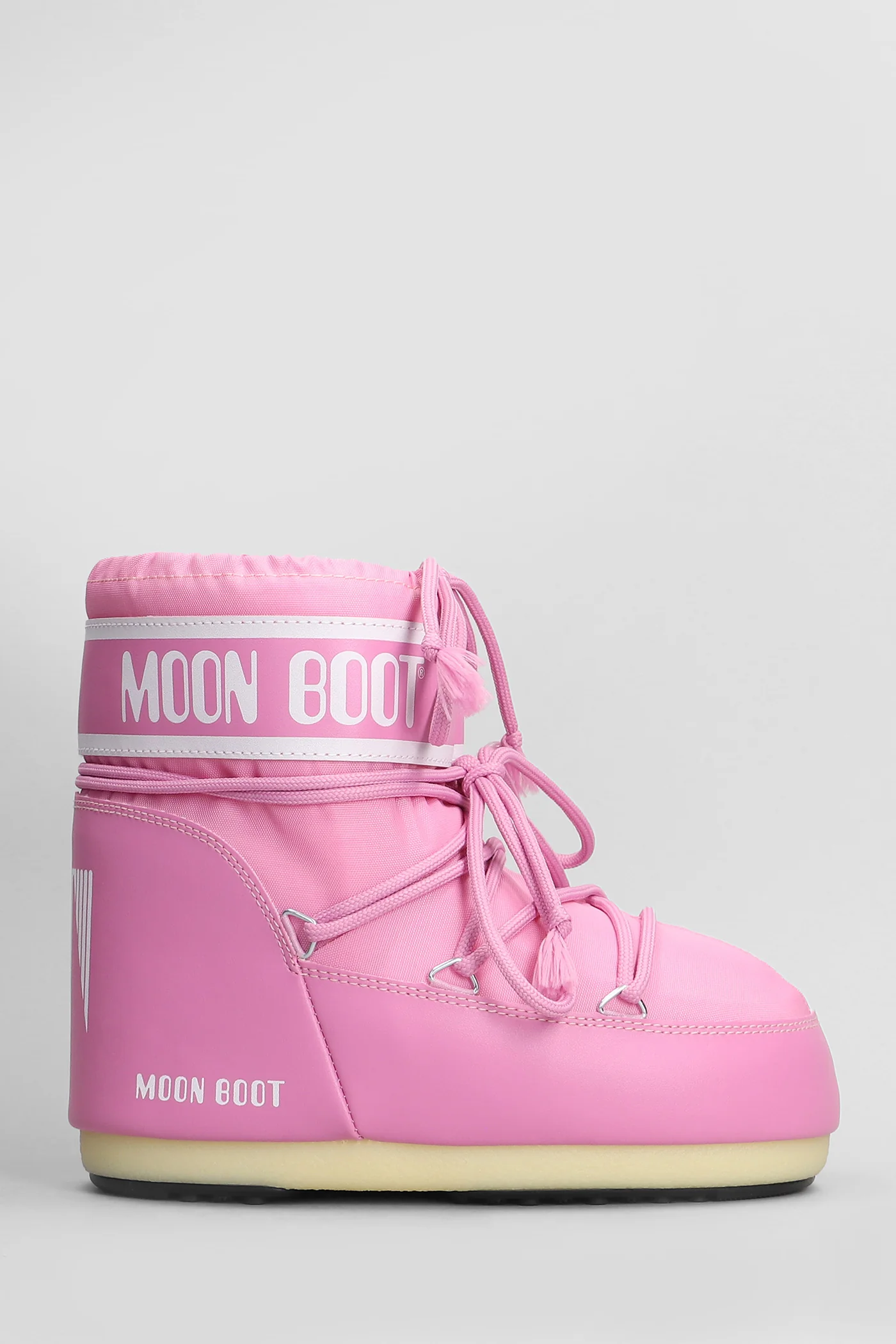 Mb icon low nylon low heels Ankle boots in rose-pink nylon