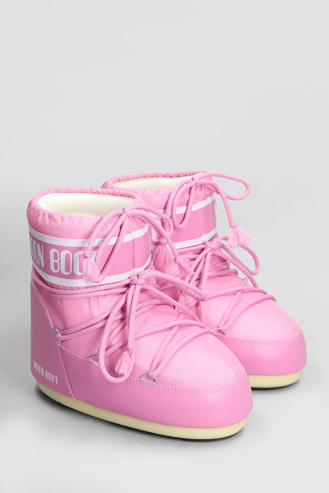 Mb icon low nylon low heels Ankle boots in rose-pink nylon - Image 2