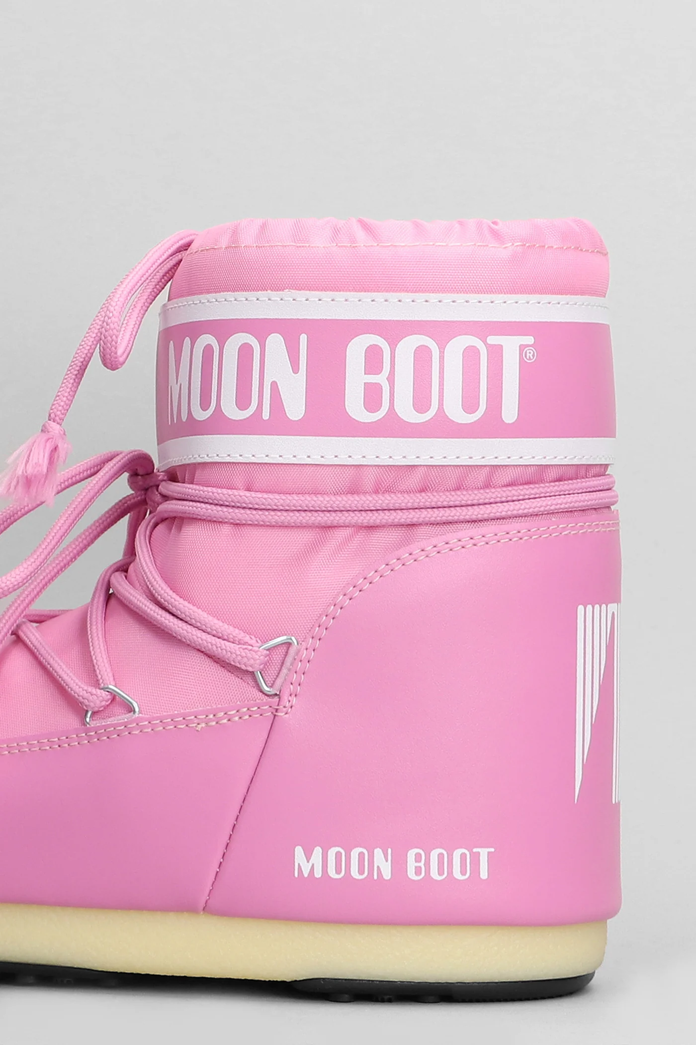 Mb icon low nylon low heels Ankle boots in rose-pink nylon - Image 5