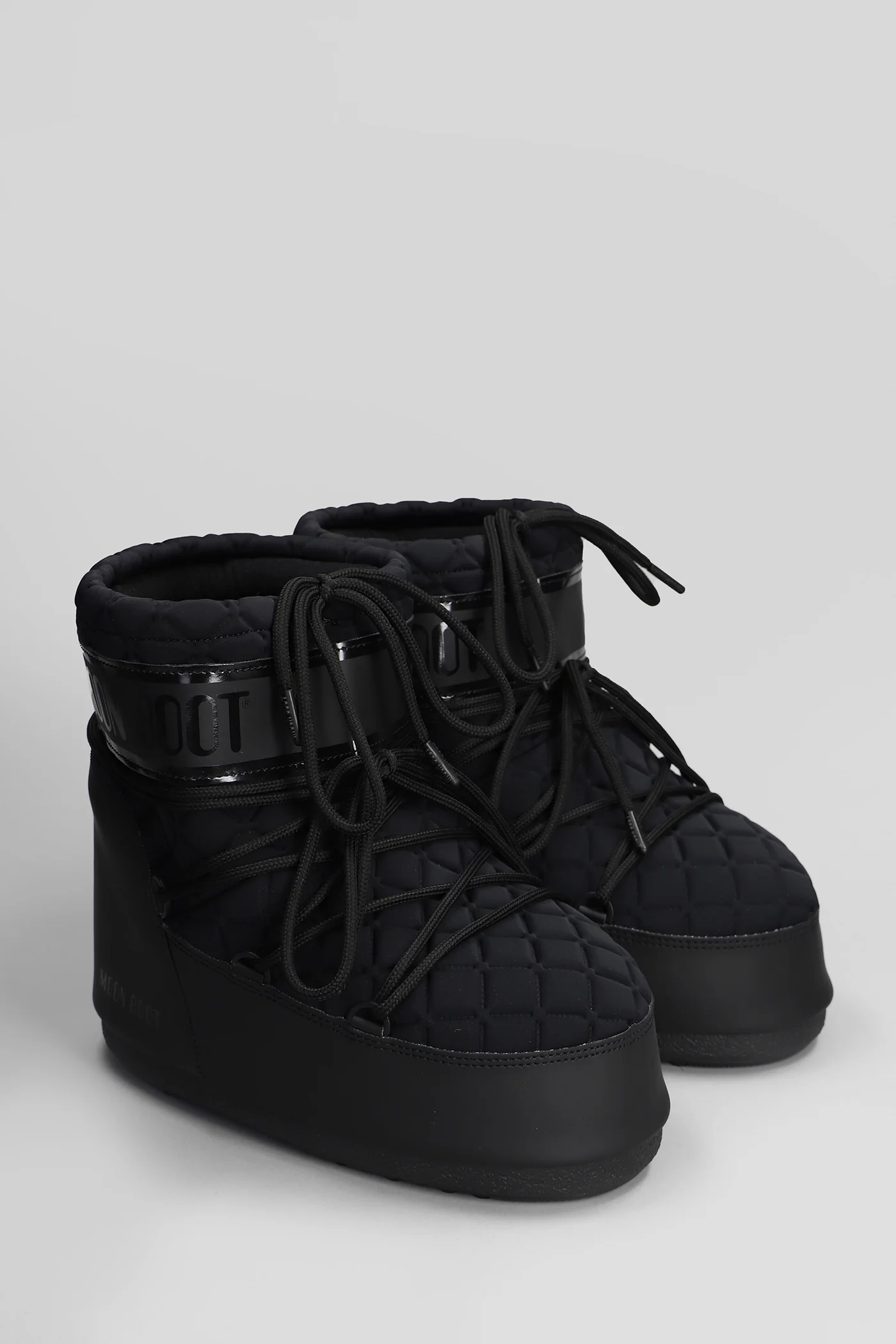 Mb icon low quilt low heels Ankle boots in black polyamide - Image 2