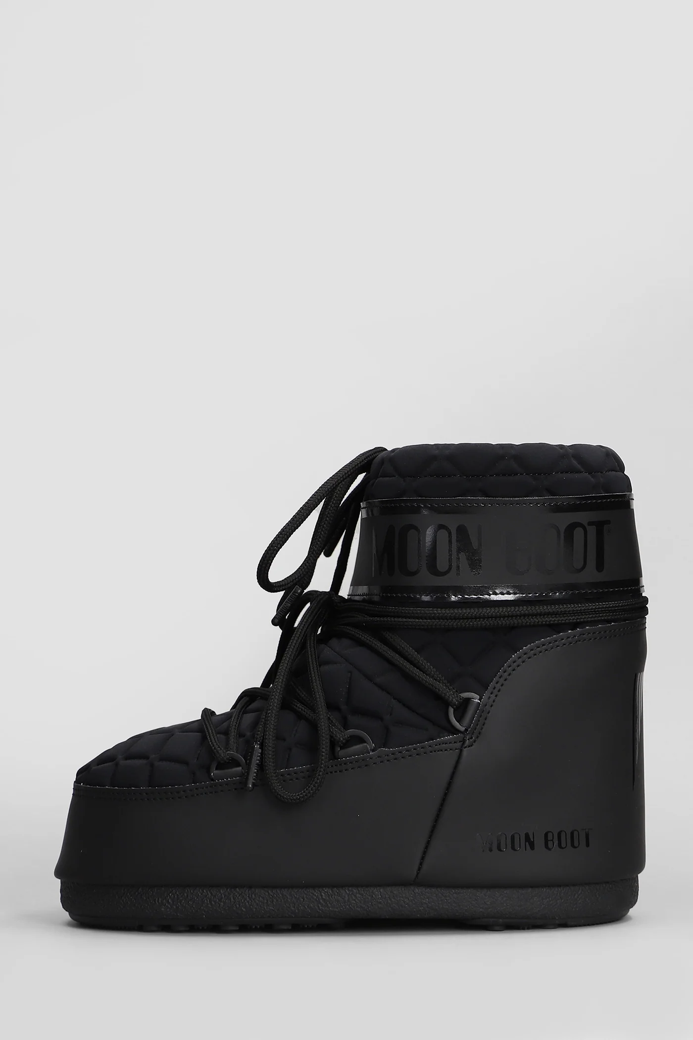 Mb icon low quilt low heels Ankle boots in black polyamide - Image 3