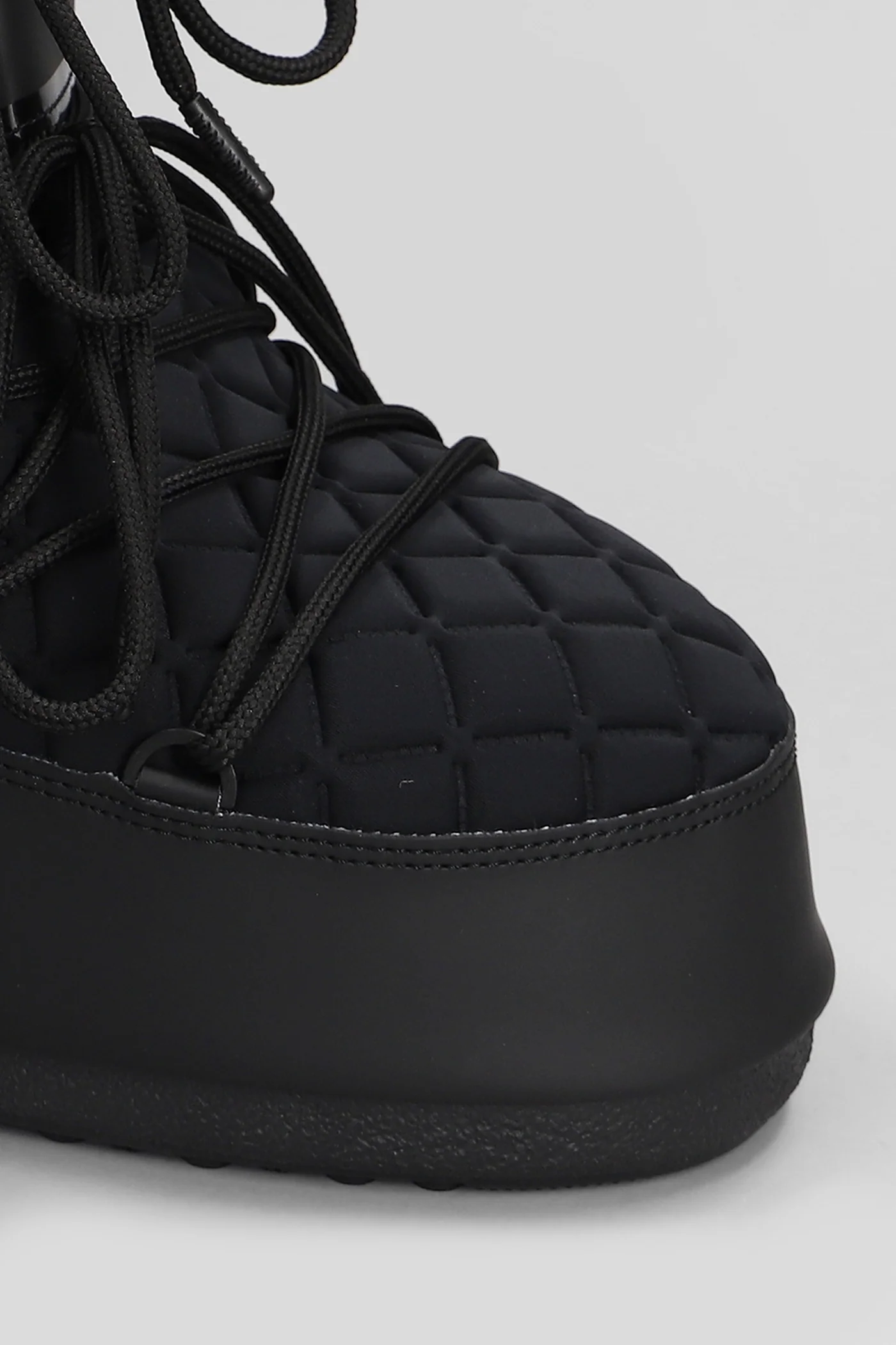 Mb icon low quilt low heels Ankle boots in black polyamide - Image 5