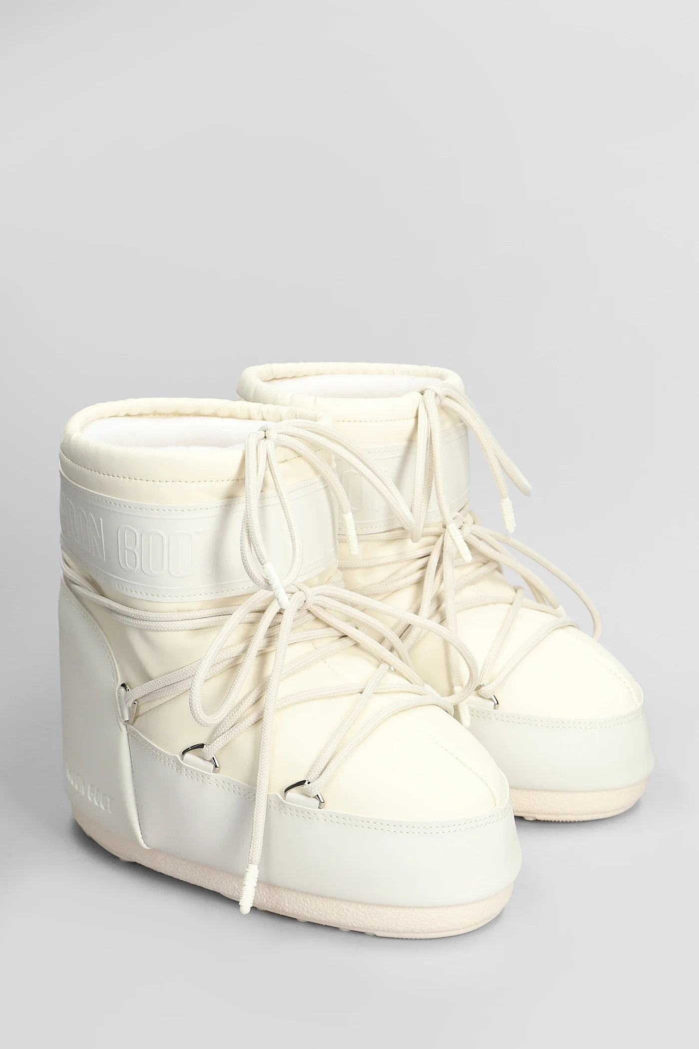 Mb icon low rubber low heels Ankle boots in beige PVC - Image 2