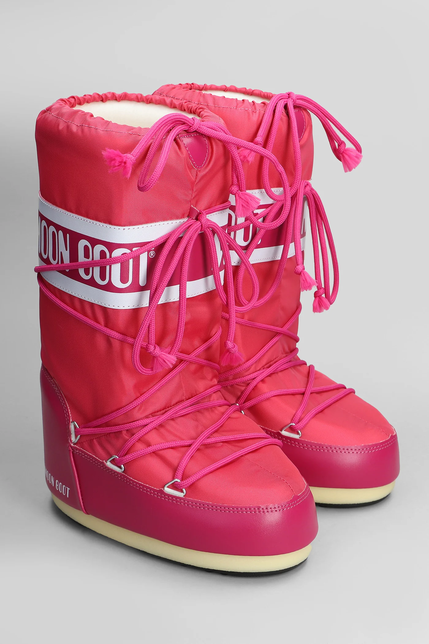 Mb icon nylon low heels boots in fuxia nylon - Image 2