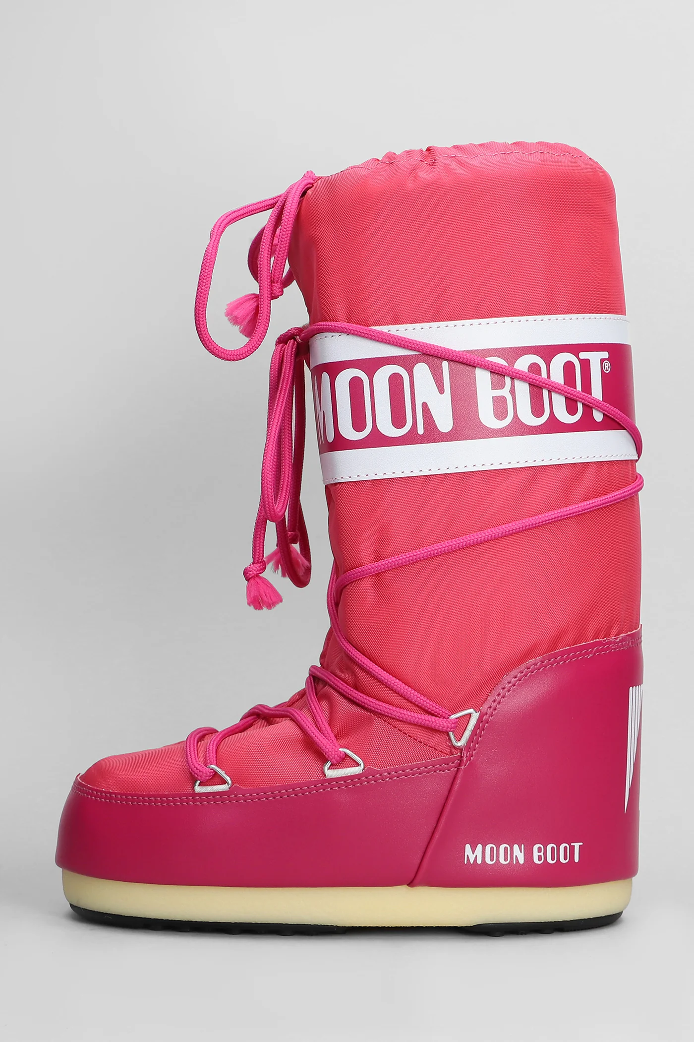 Mb icon nylon low heels boots in fuxia nylon - Image 3