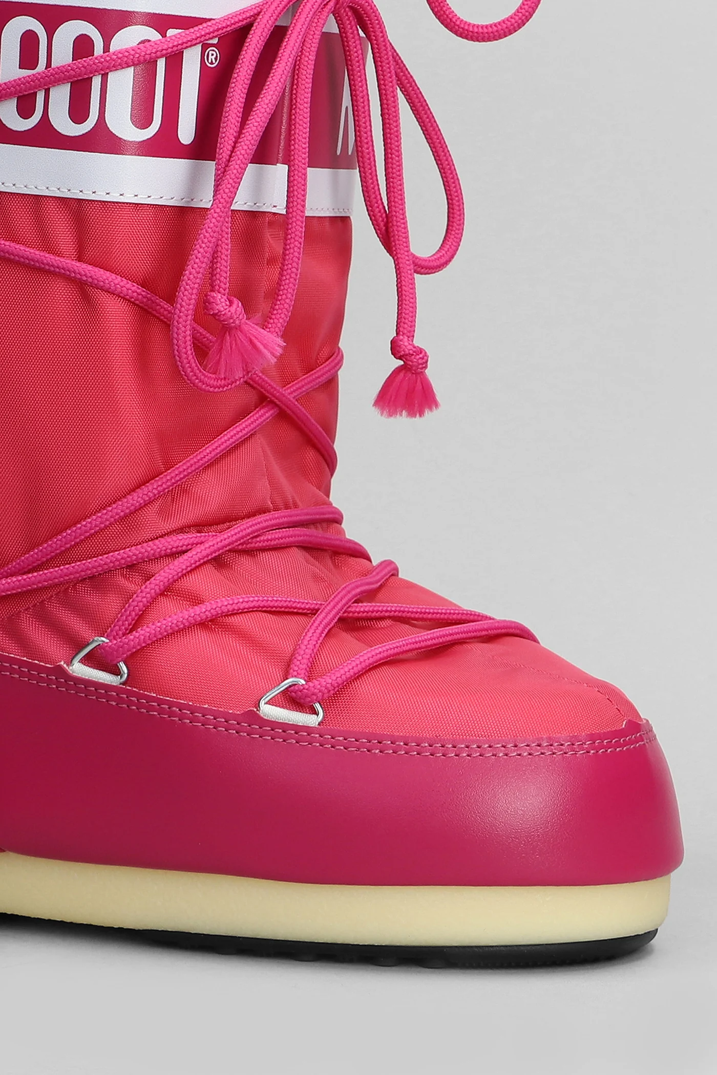 Mb icon nylon low heels boots in fuxia nylon - Image 5