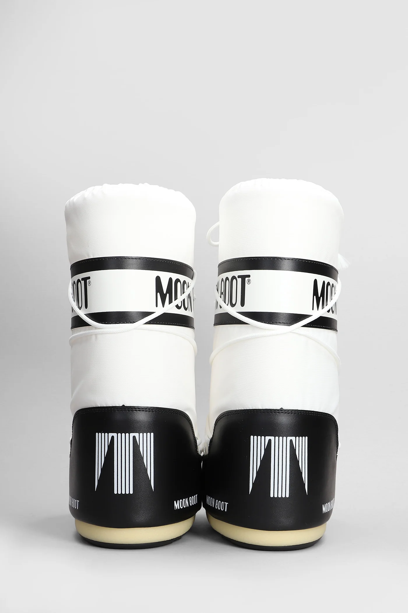 Mb icon nylon low heels boots in white nylon - Image 4