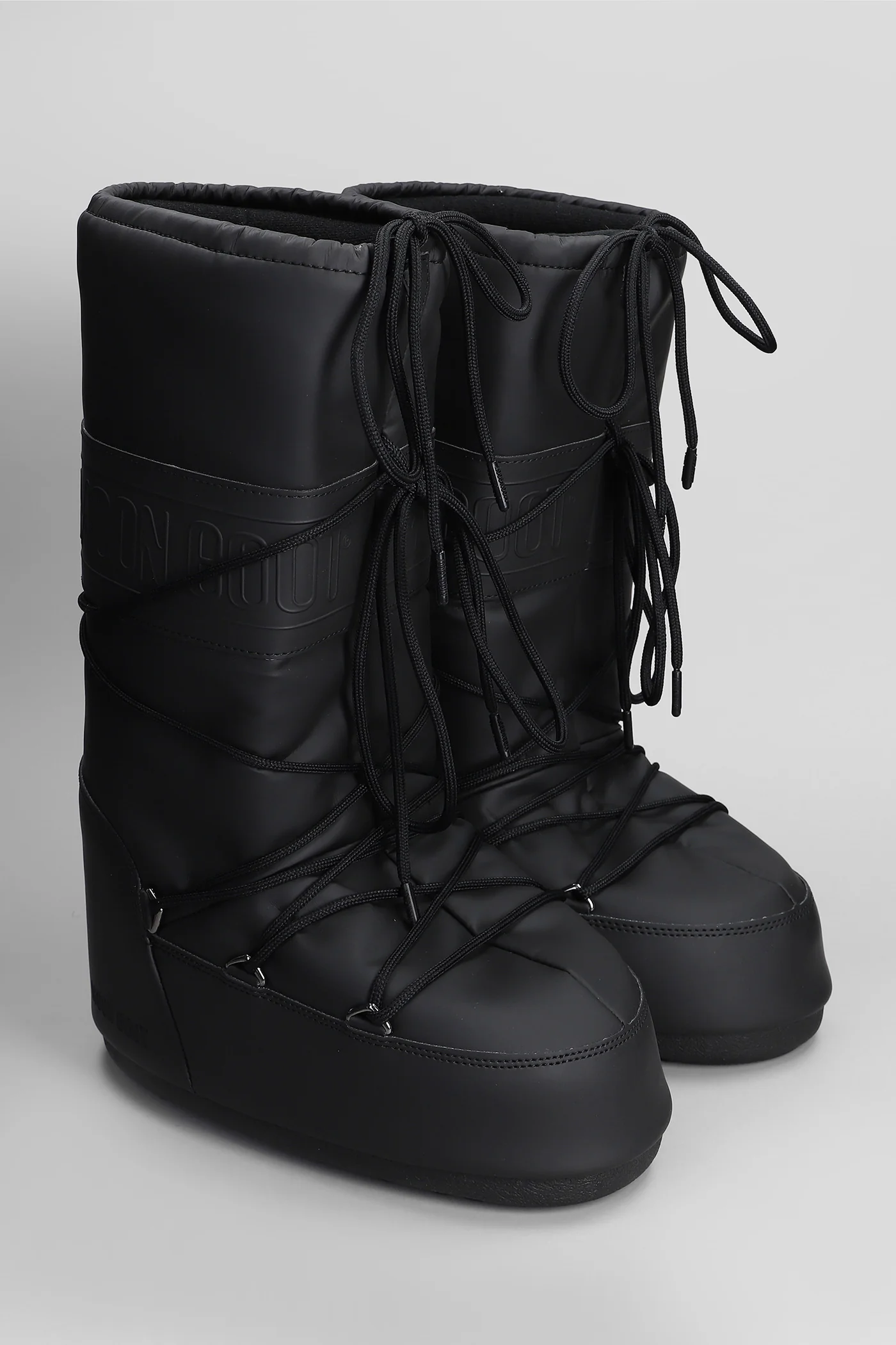 Mb icon rubber Boots in black polyester - Image 2