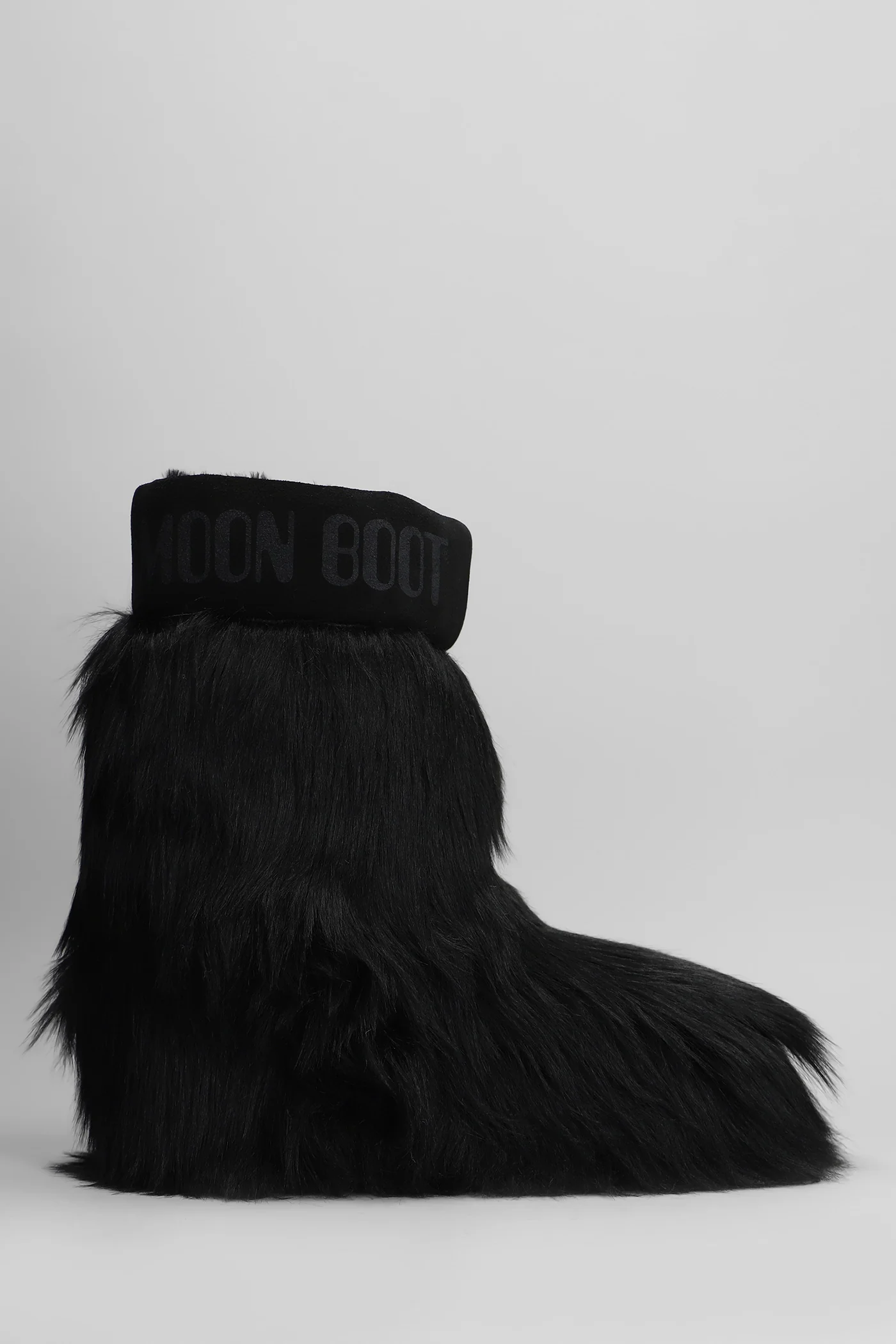 Mb icon yeti mid low heels Ankle boots in black eco-fur