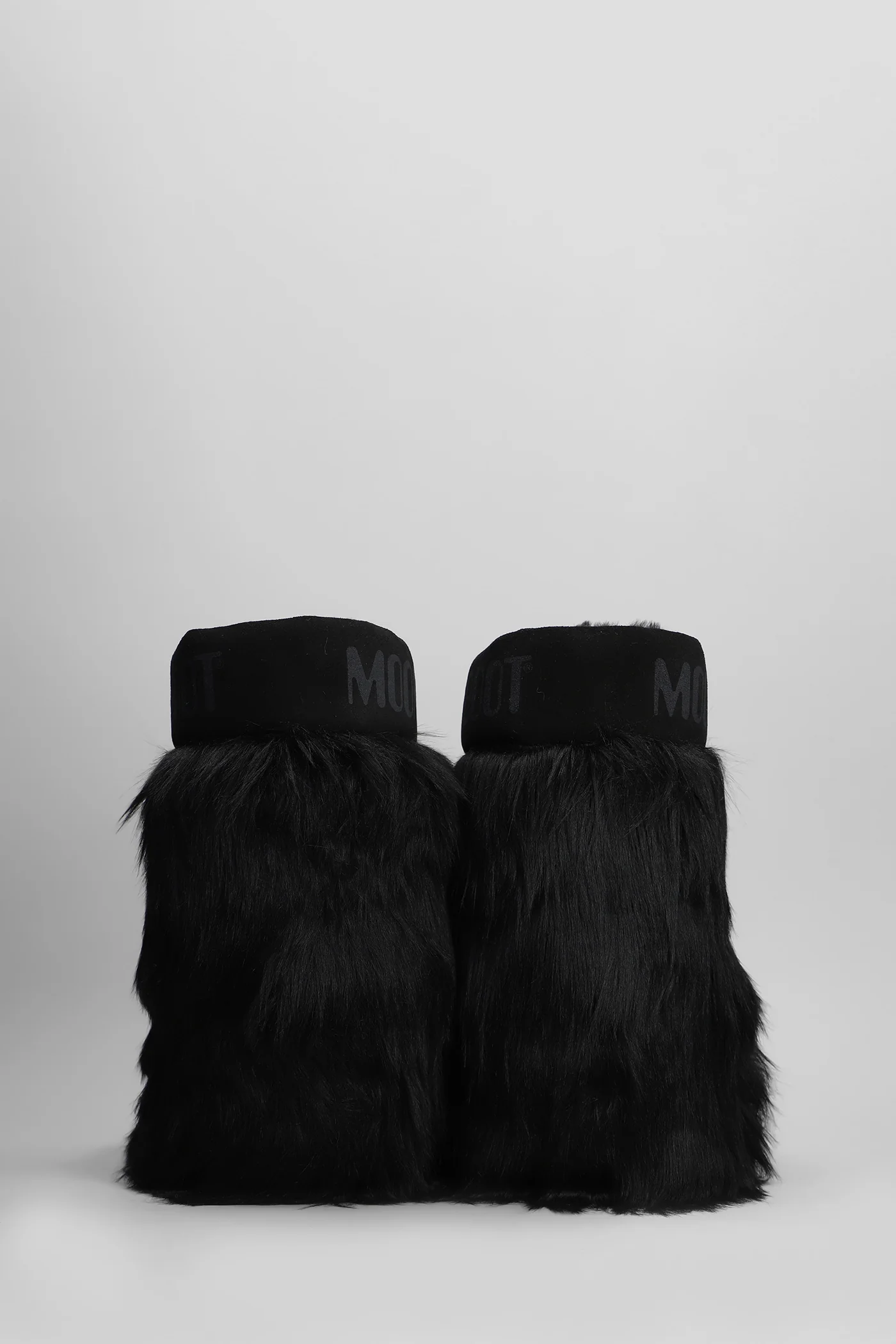 Mb icon yeti mid low heels Ankle boots in black eco-fur - Image 4