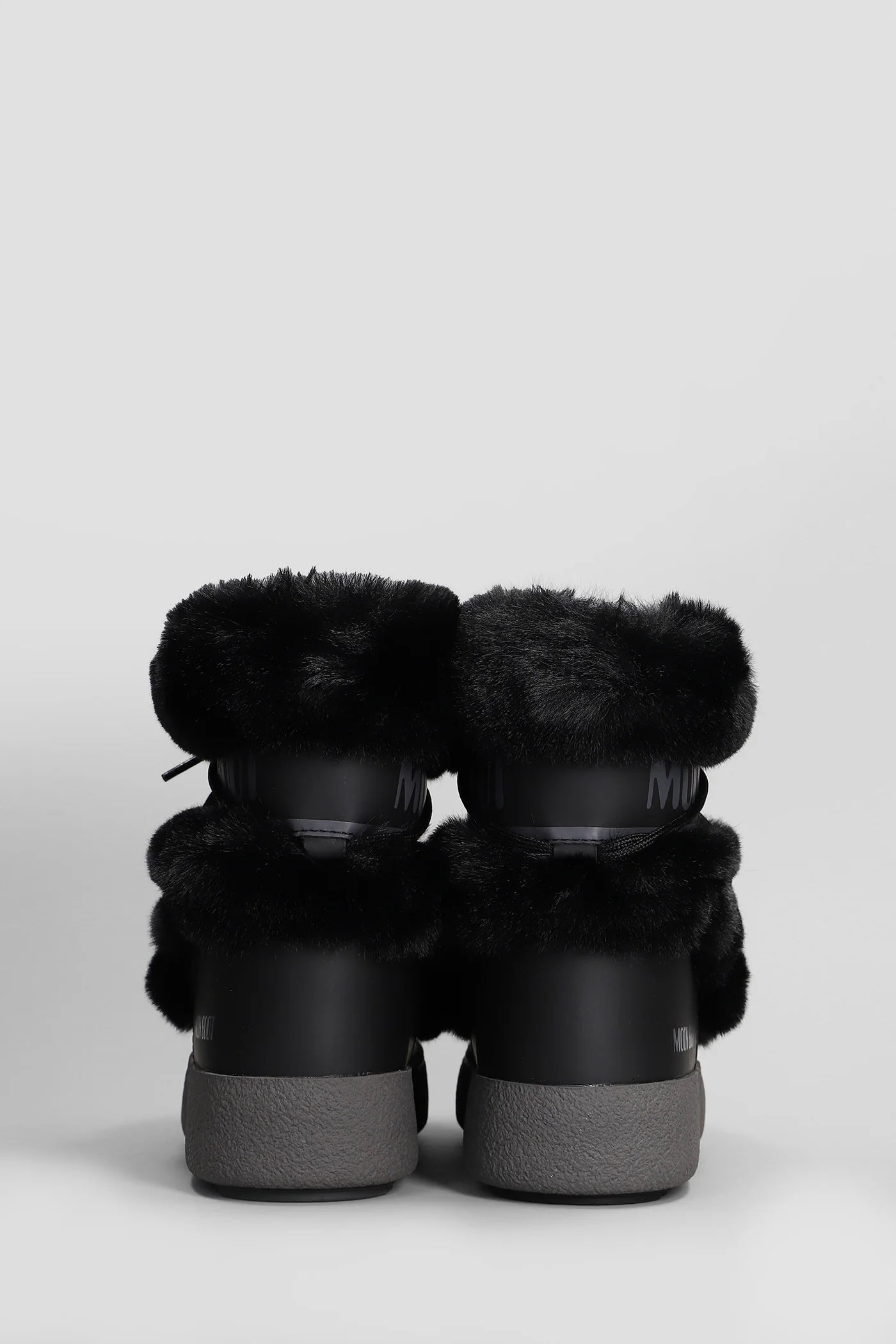Mb ltrack faux fur low heels Ankle boots in black eco-fur - Image 4