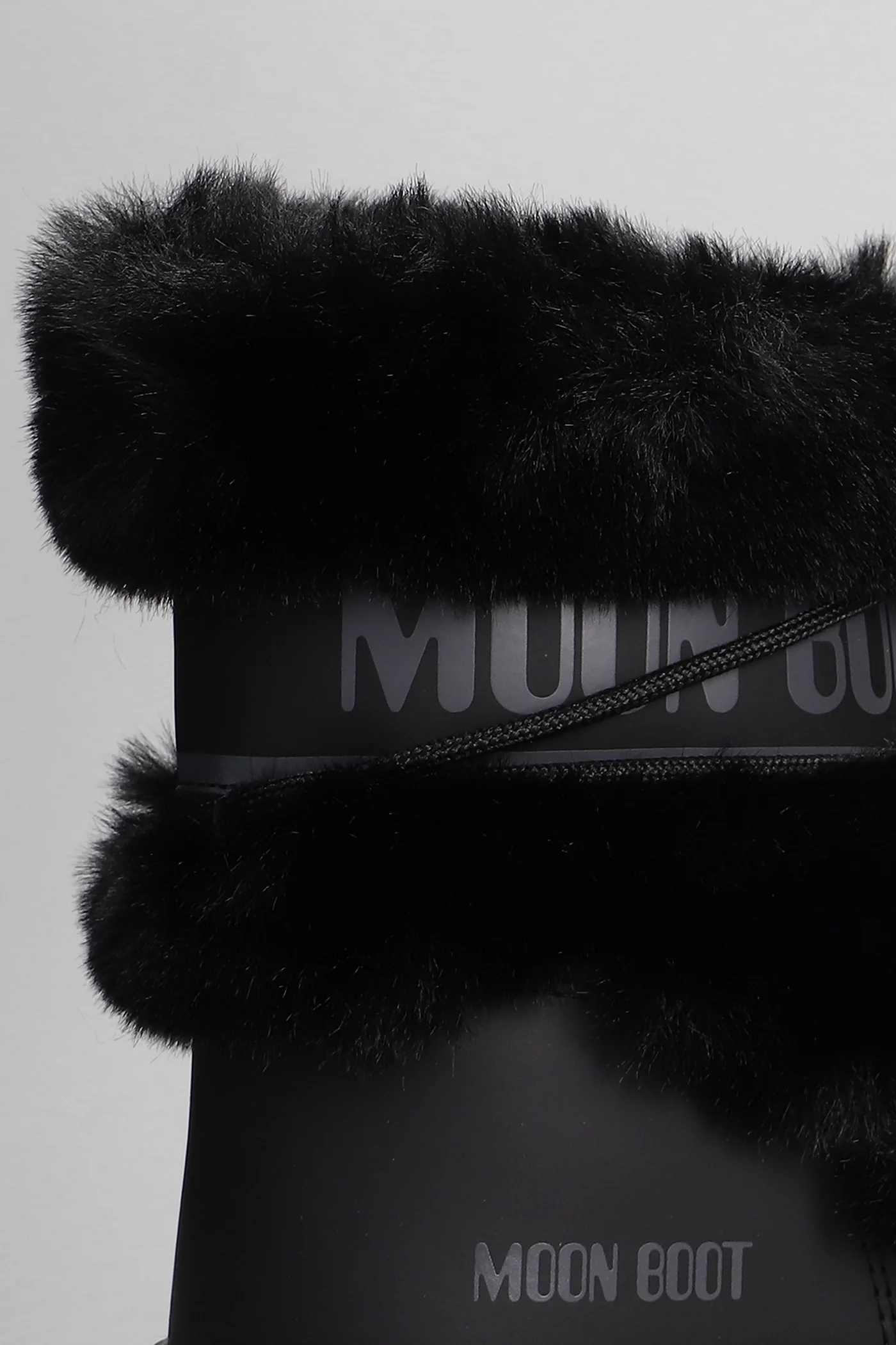 Mb ltrack faux fur low heels Ankle boots in black eco-fur - Image 5