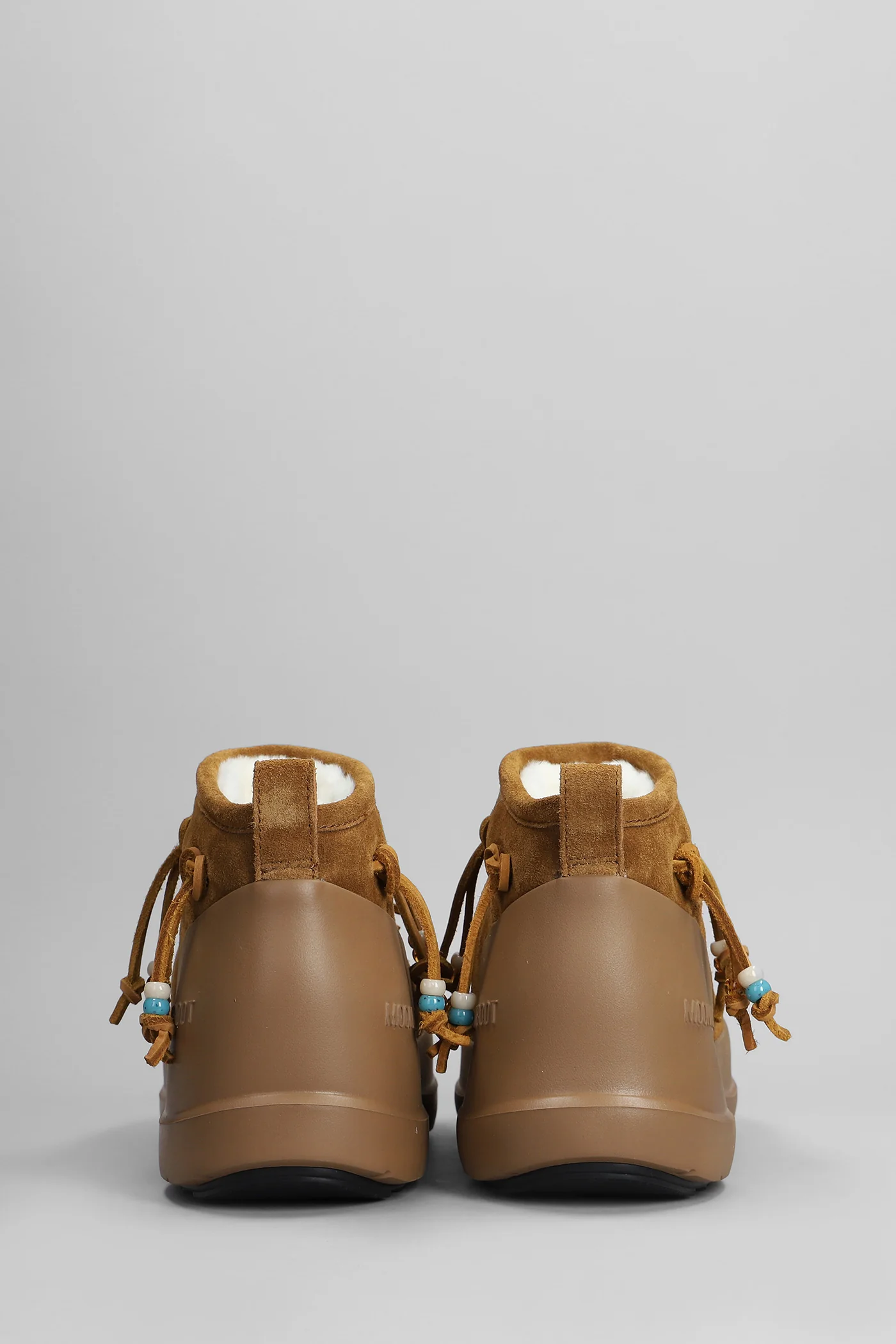 Mb luna low suede low heels Ankle boots in leather color suede - Image 4
