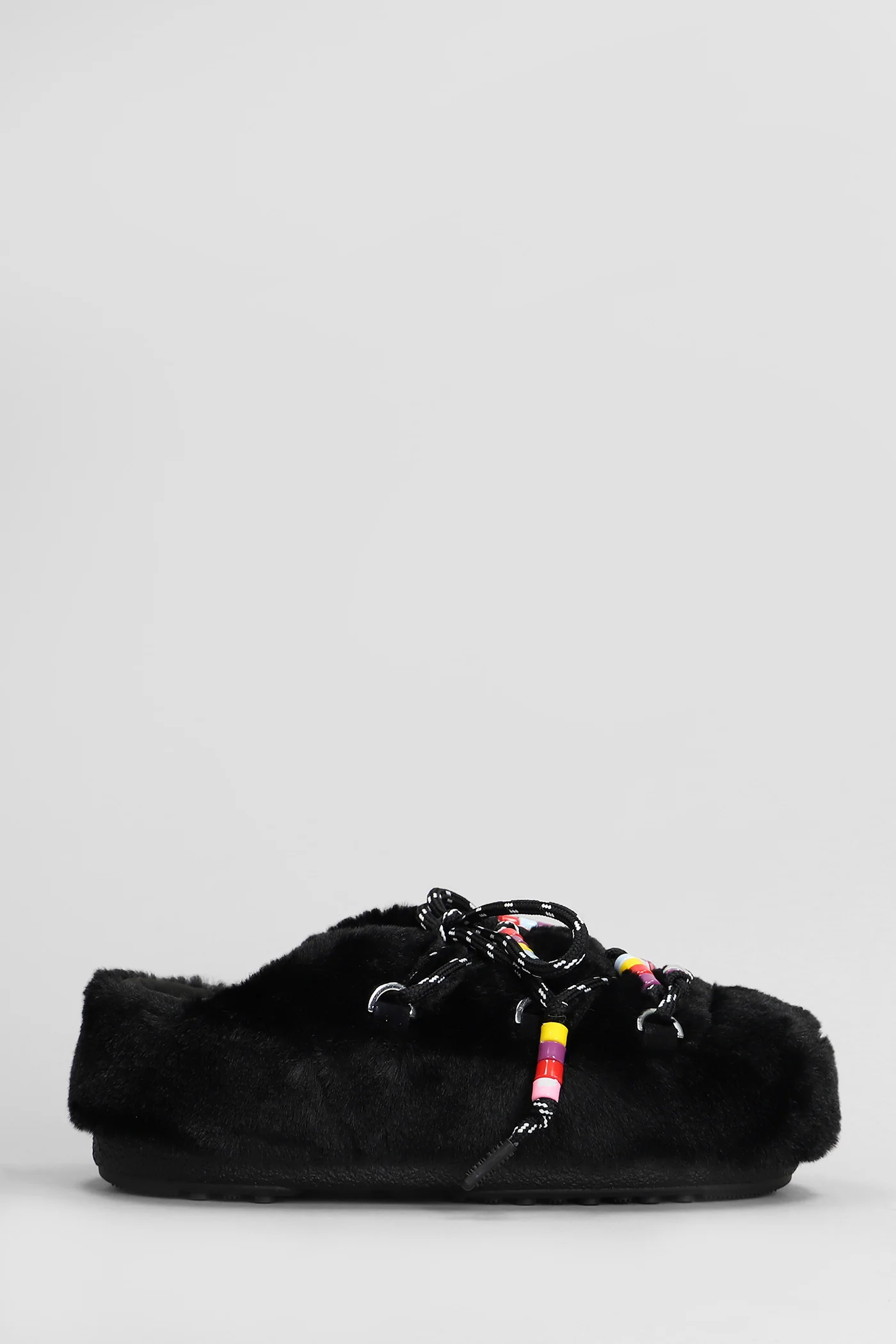Mb mule faux fur Slipper-Mule in black eco-fur