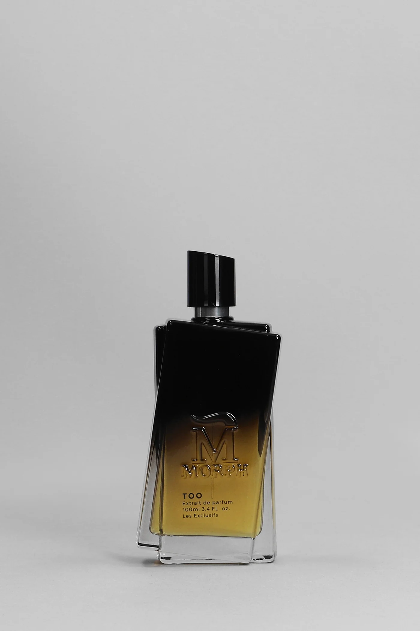 Too Perfume in black glass