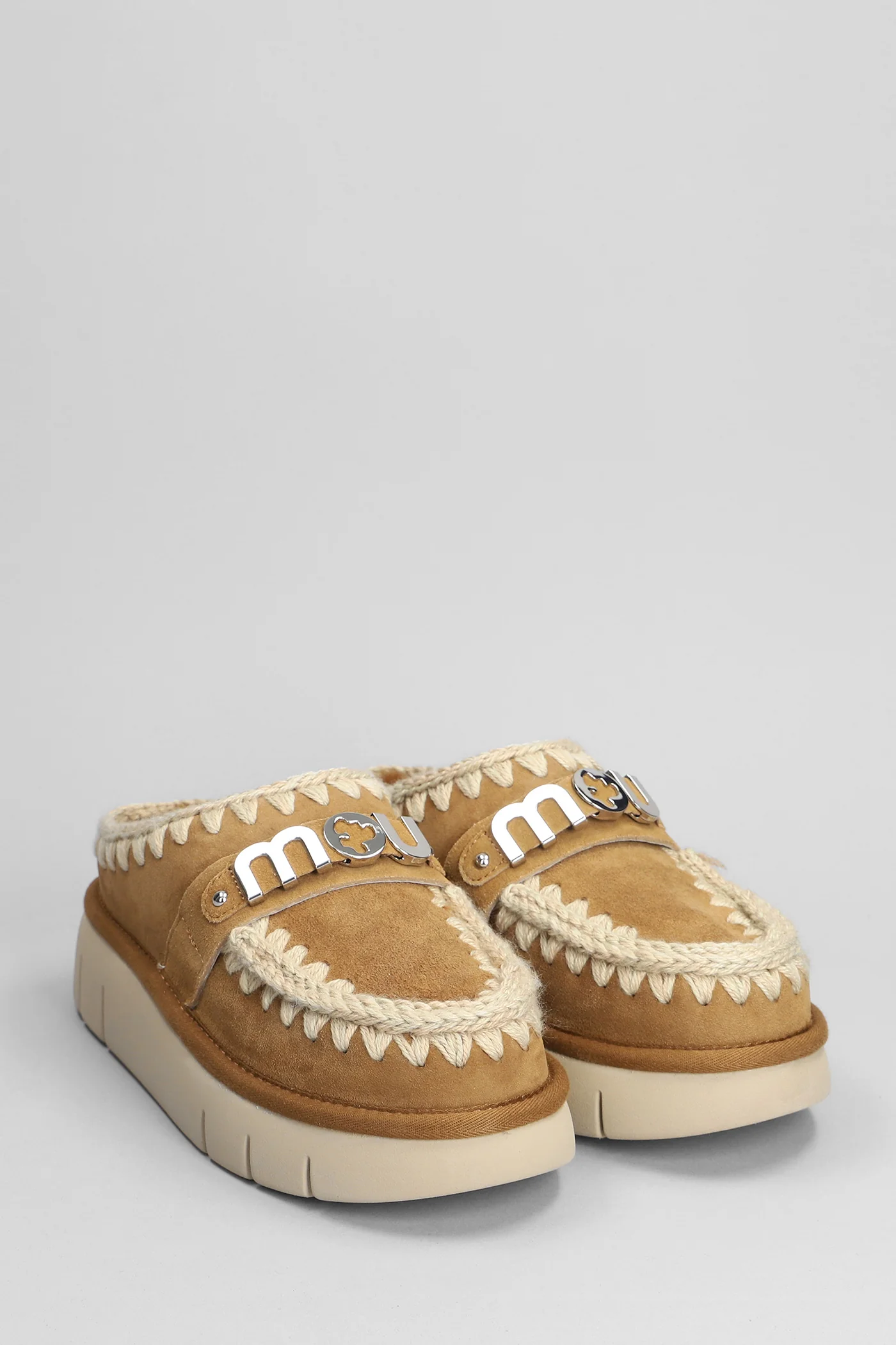 Bounce clog Slipper-Mule in brown suede - Image 2